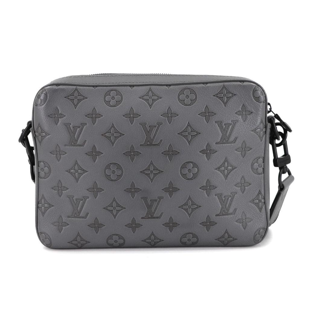Louis Vuitton Black Gray Monogram Shadow Messenger Bag Shoulder Bag (Pre-Owned)
