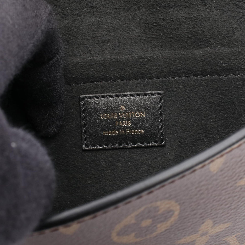 Louis Vuitton Black Brown Coated Canvas Monogram Pvc Leather Shoulder Bag (Pre-Owned)