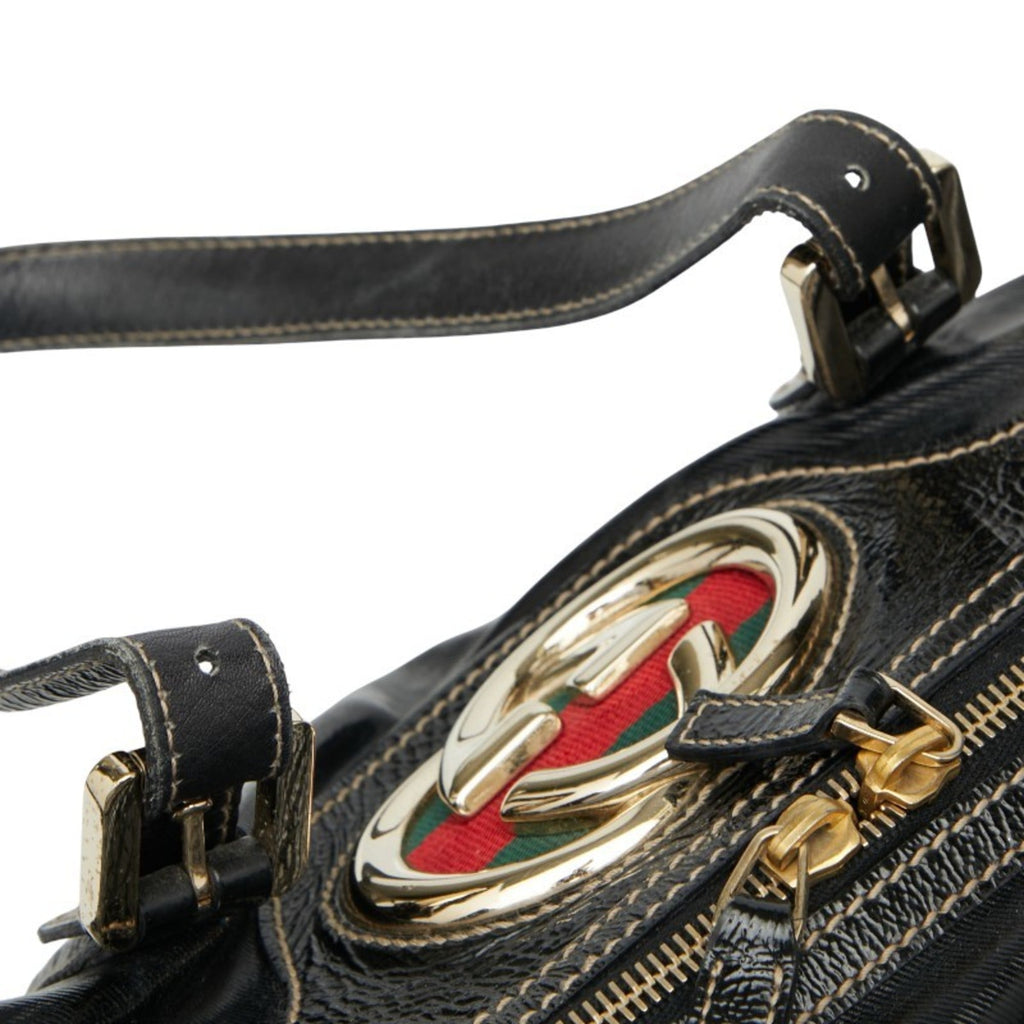 Gucci Black Leather Tote Bag (Pre-Owned)