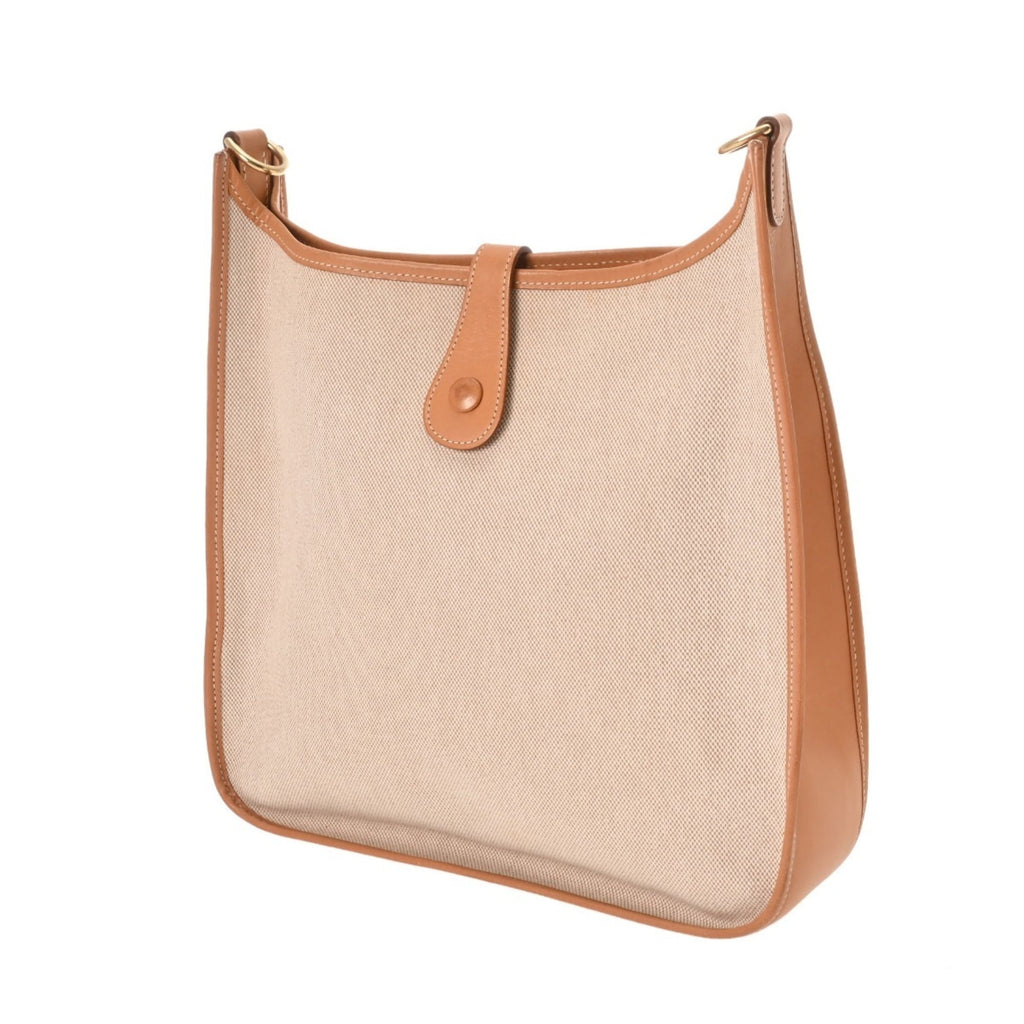 Hermes Natural Toile H Chamonix Leather Shoulder Bag (Pre-Owned)