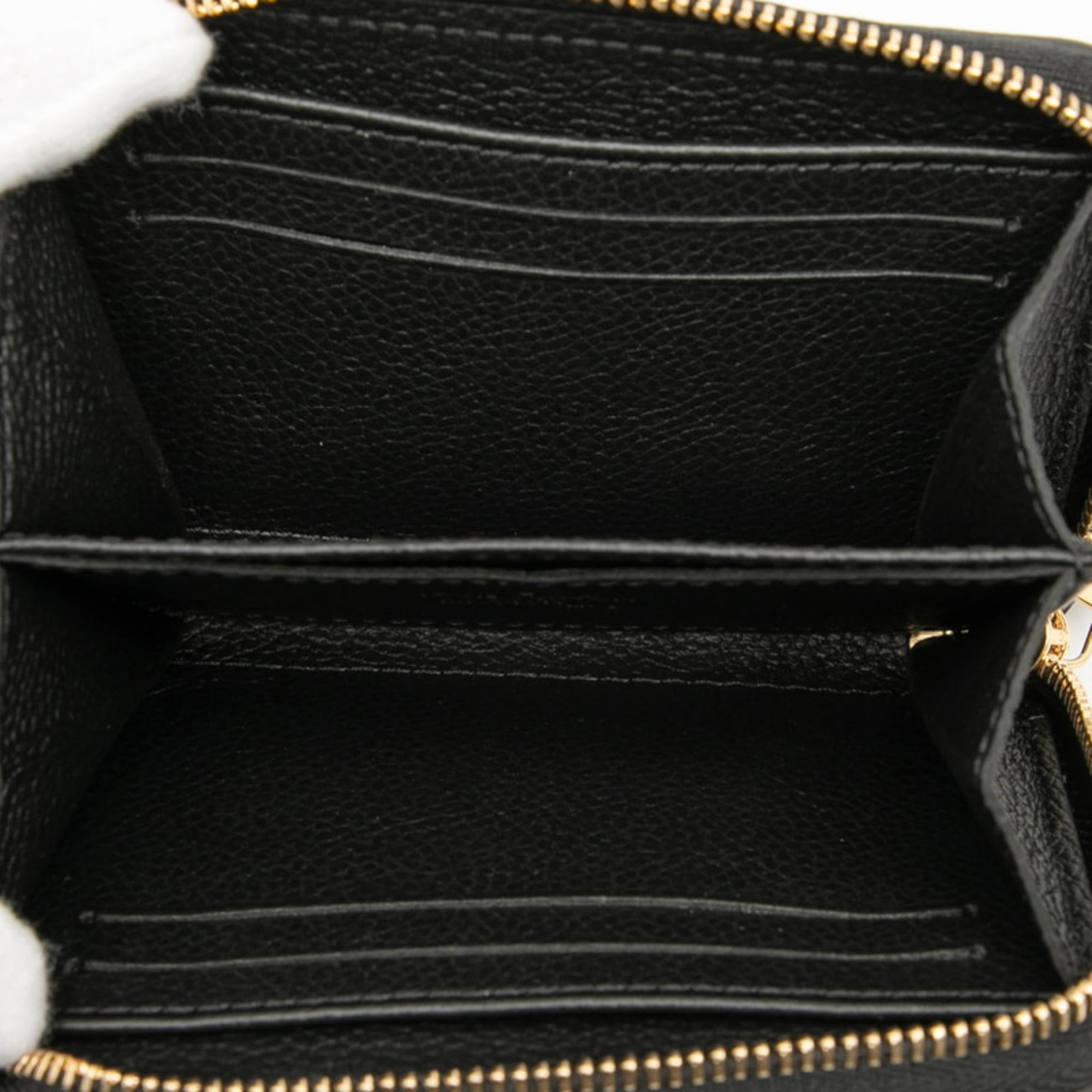 Louis Vuitton Black Noir Leather Coin Purse/Coin Case (Pre-Owned)