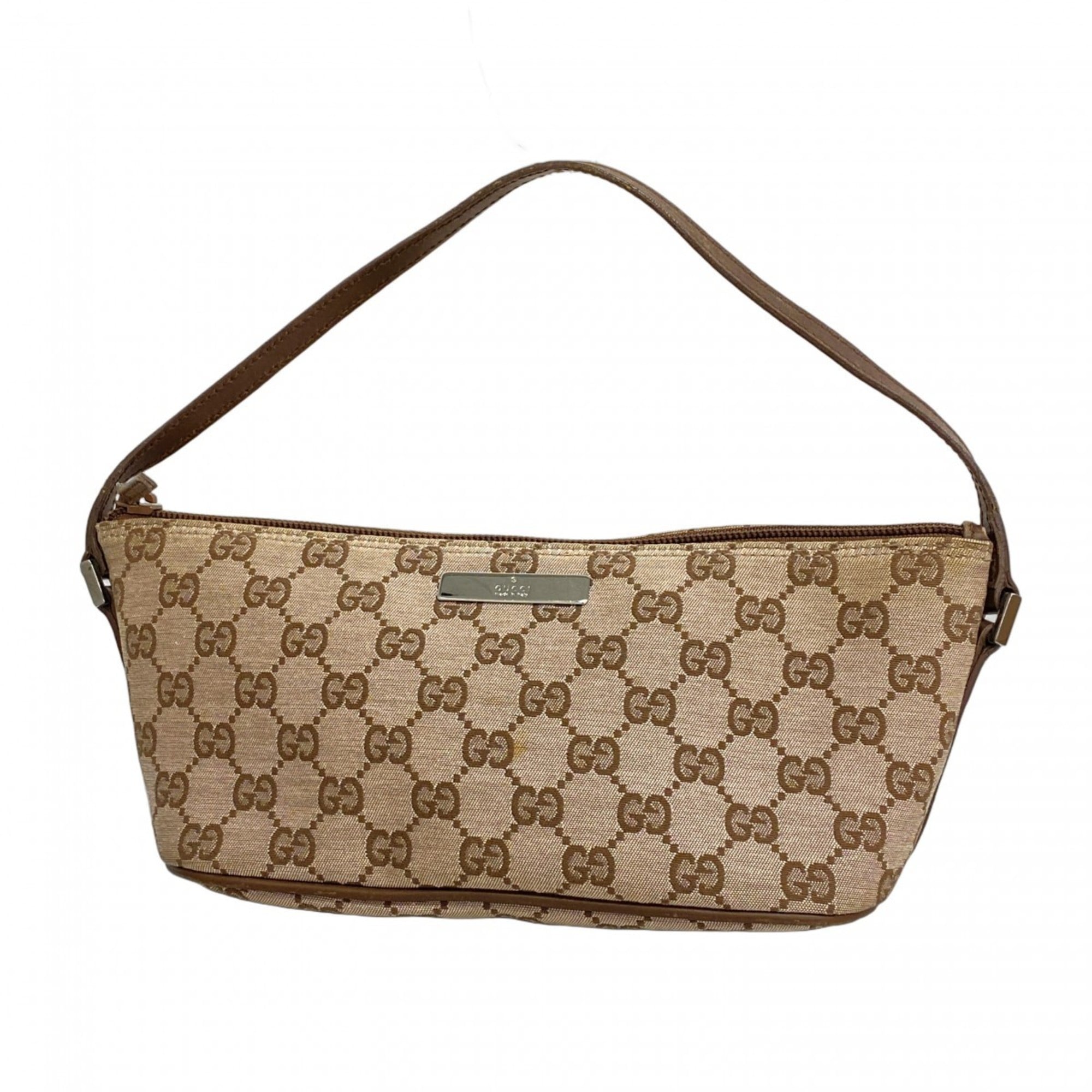 Gucci Brown Canvas Pouch (Pre-Owned)