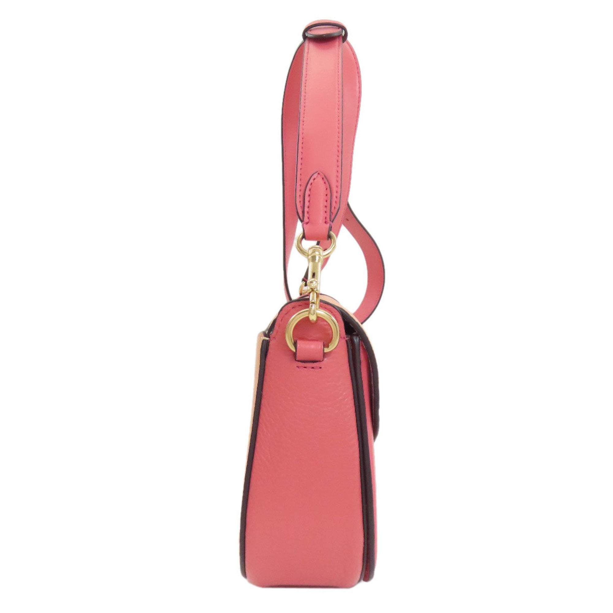 Coach Pink Leather Shoulder Bag (Pre-Owned)