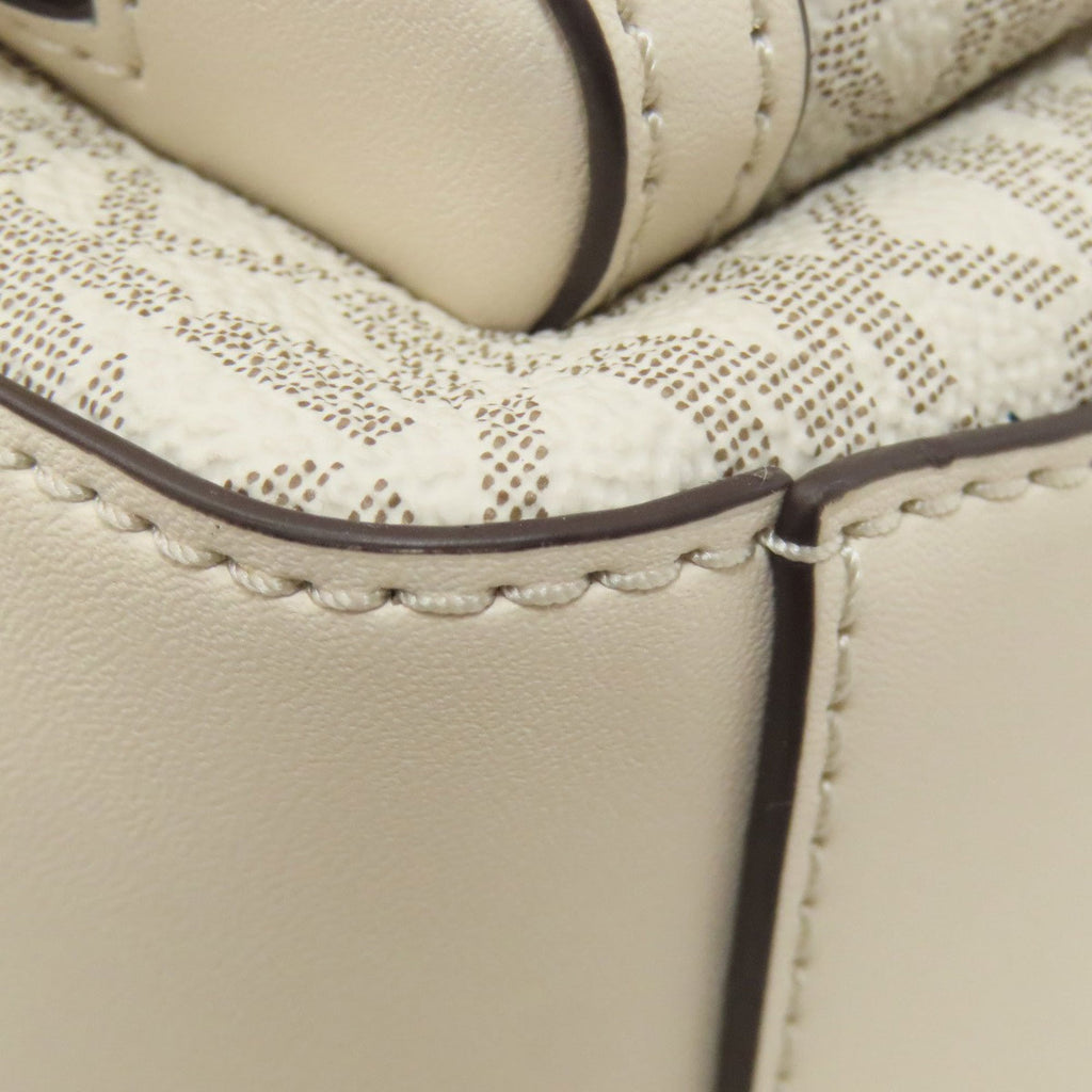 Michael Kors White Leather Pvc Backpack (Pre-Owned)