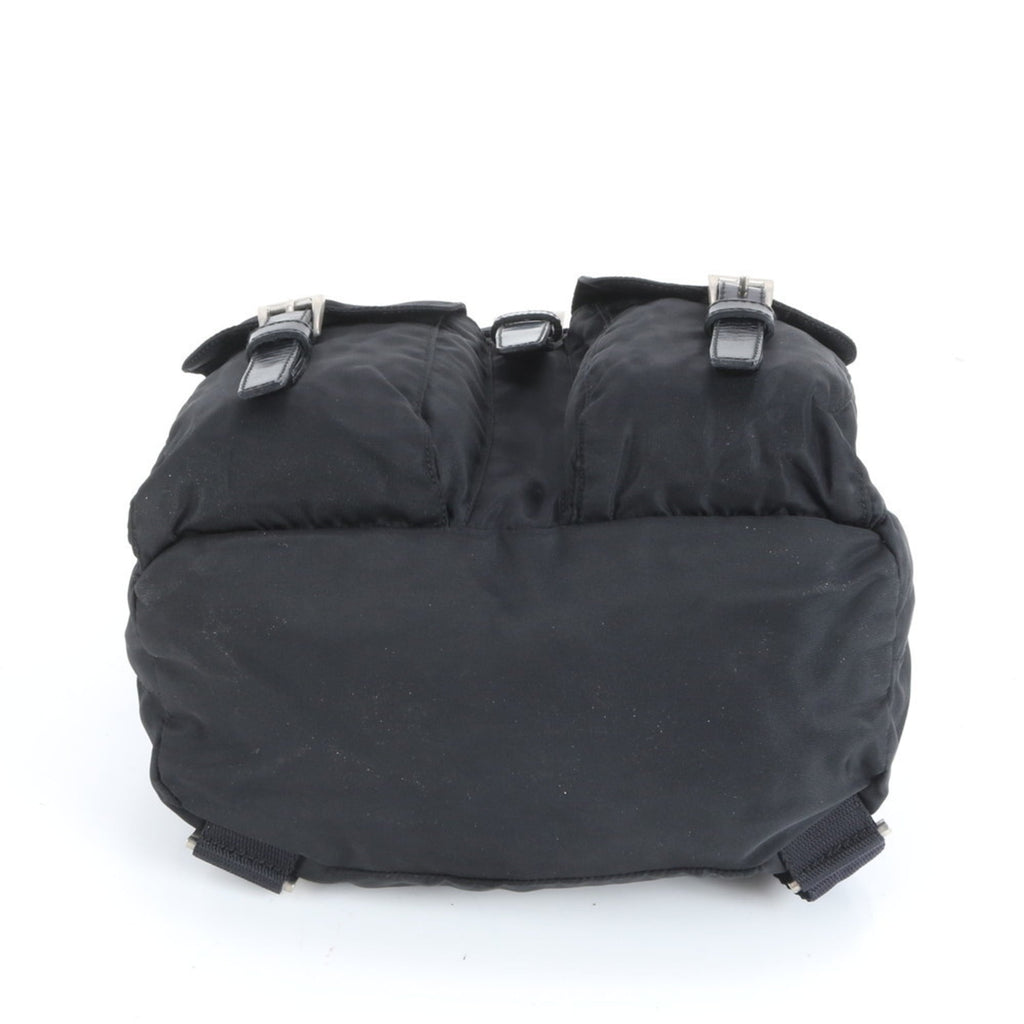 Prada Black Leather Nylon Backpack (Pre-Owned)