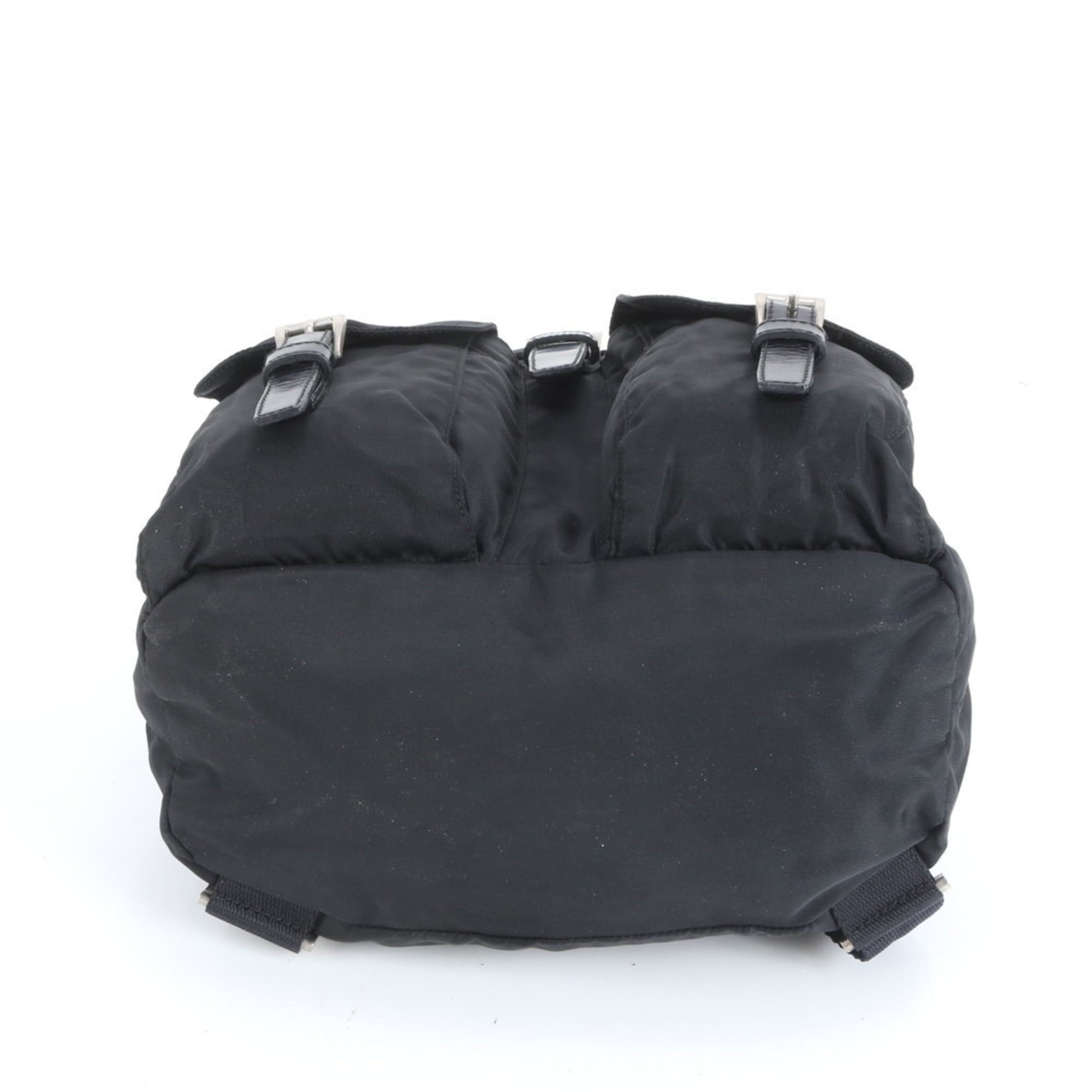 Prada Black Leather Nylon Backpack (Pre-Owned)