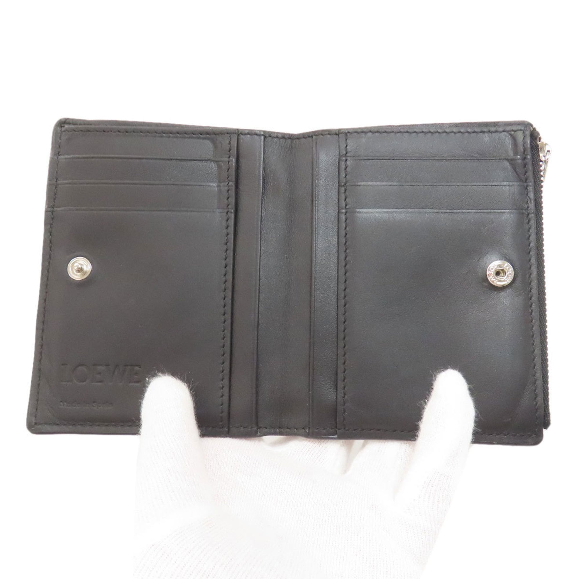 Loewe Black Navy Leather Wallet (Bi-Fold) (Pre-Owned)