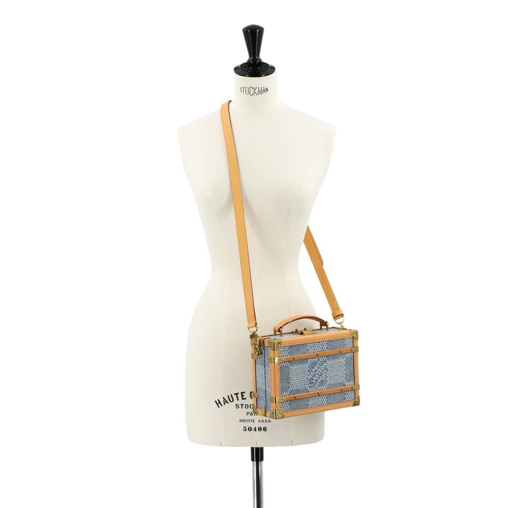 Louis Vuitton Blue Brown Denim Leather Shoulder Bag (Pre-Owned)