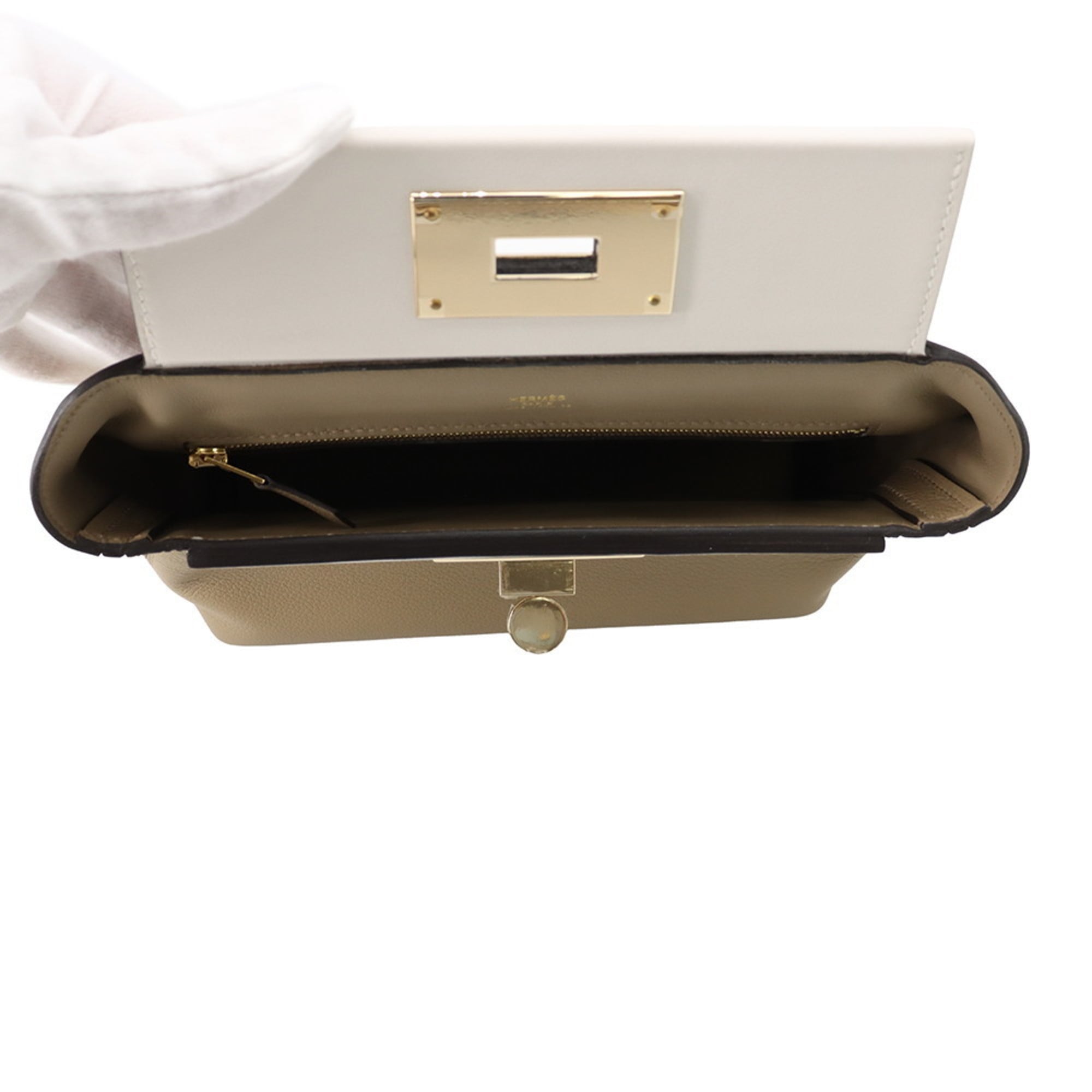 Hermes Champagne Gold Swift Leather Handbag (Pre-Owned)
