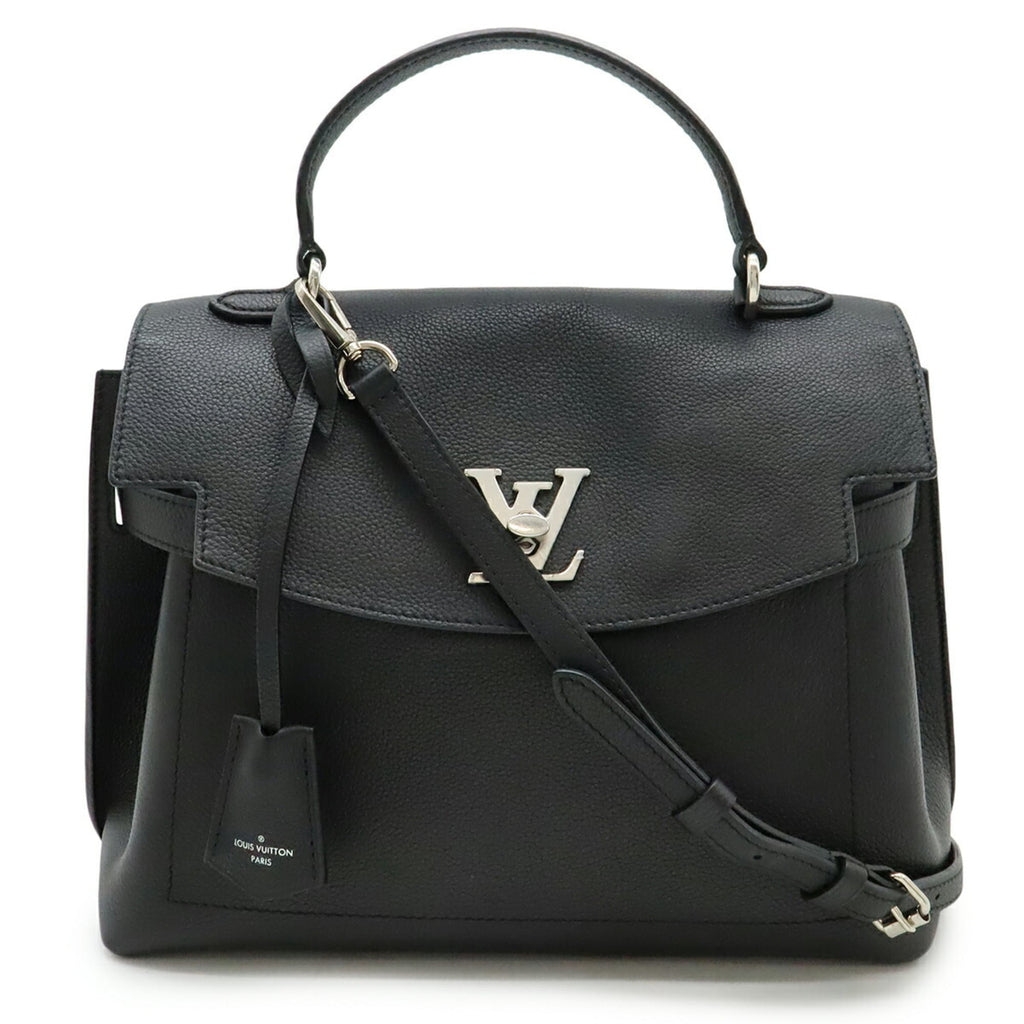 Louis Vuitton Black Noir Leather Handbag Shoulder Bag (Pre-Owned)