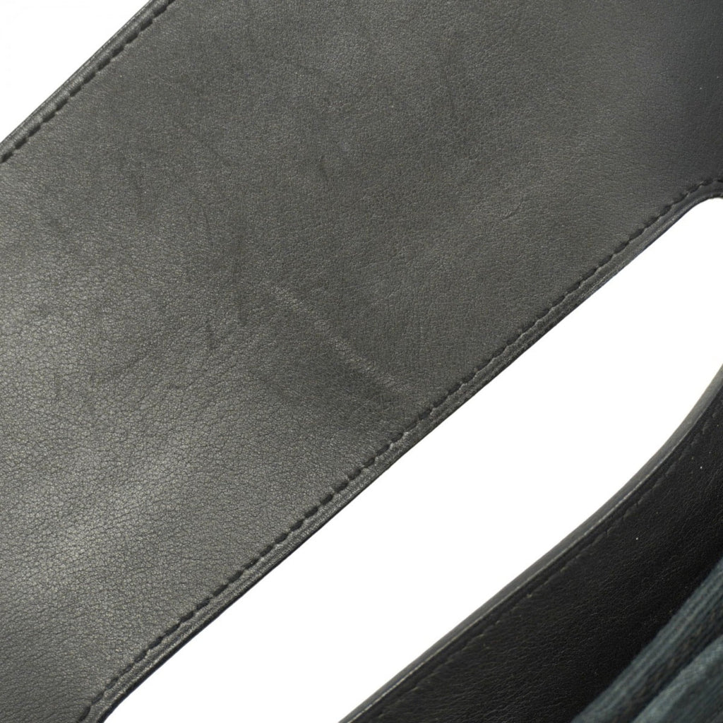 Hermes Black Toile Chevron Handbag (Pre-Owned)