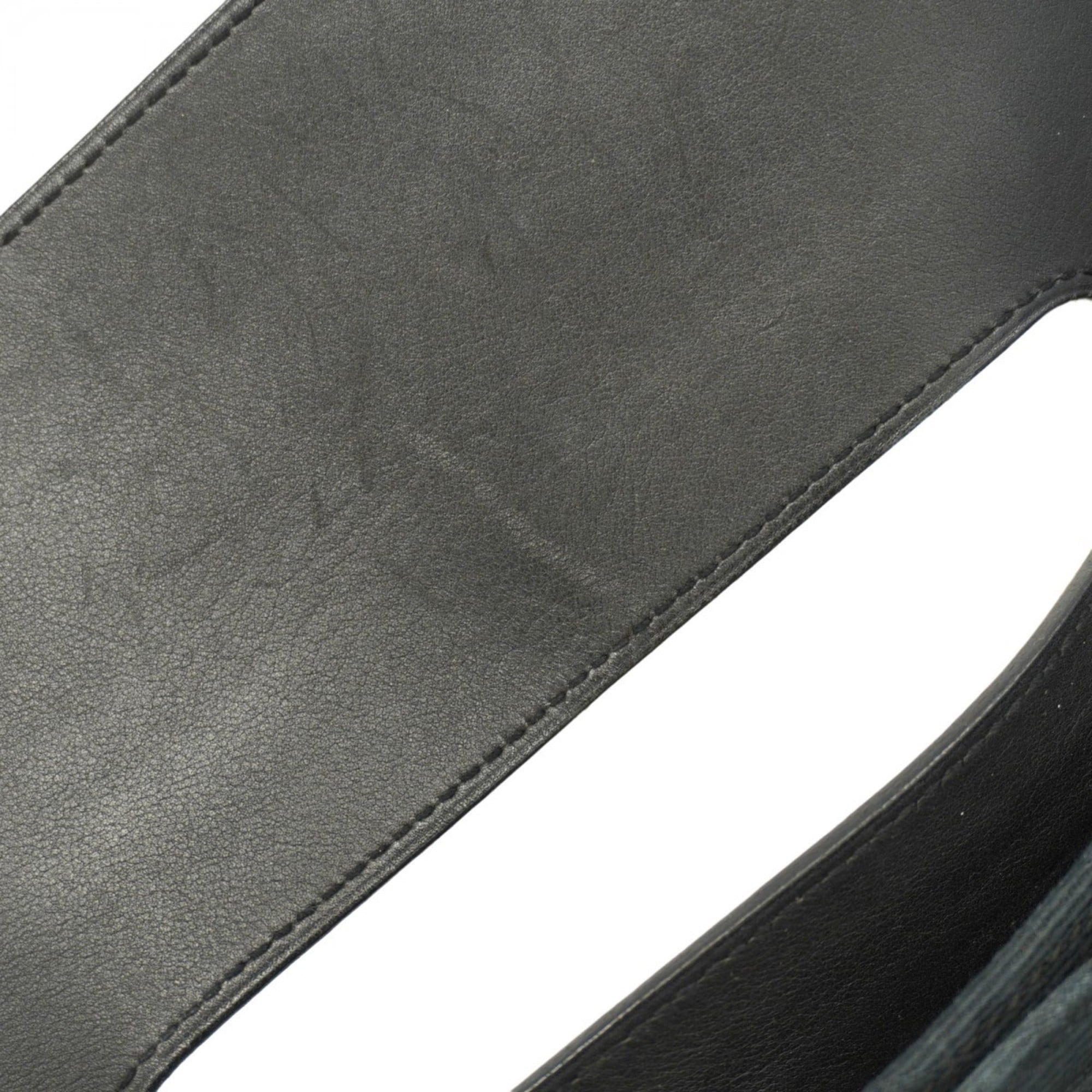 Hermes Black Toile Chevron Handbag (Pre-Owned)