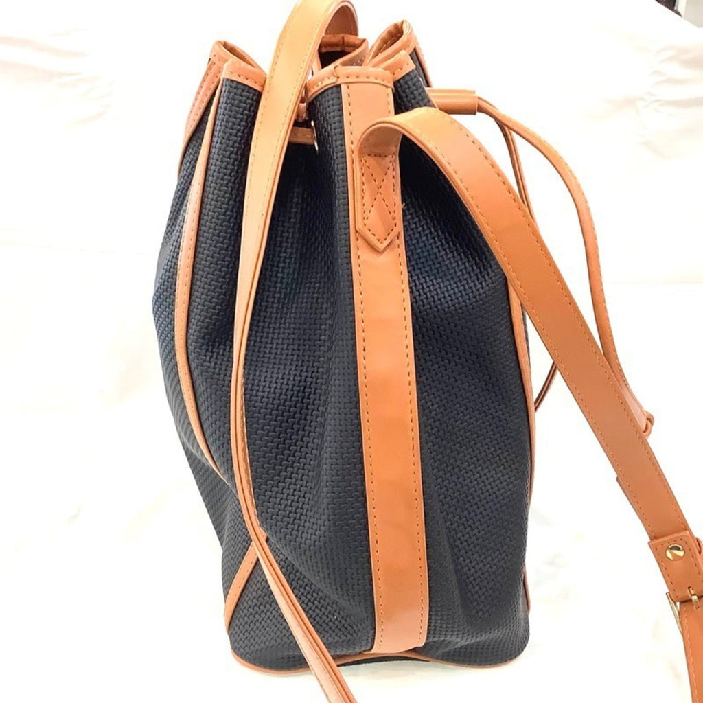Yves Saint Laurent Black Brown Leather Shoulder Bag (Pre-Owned)
