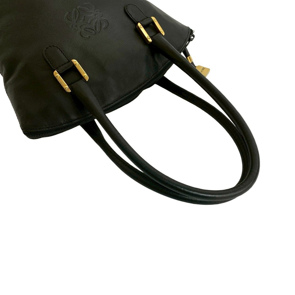Loewe Black Leather Handbag Shoulder Bag Tote Bag (Pre-Owned)
