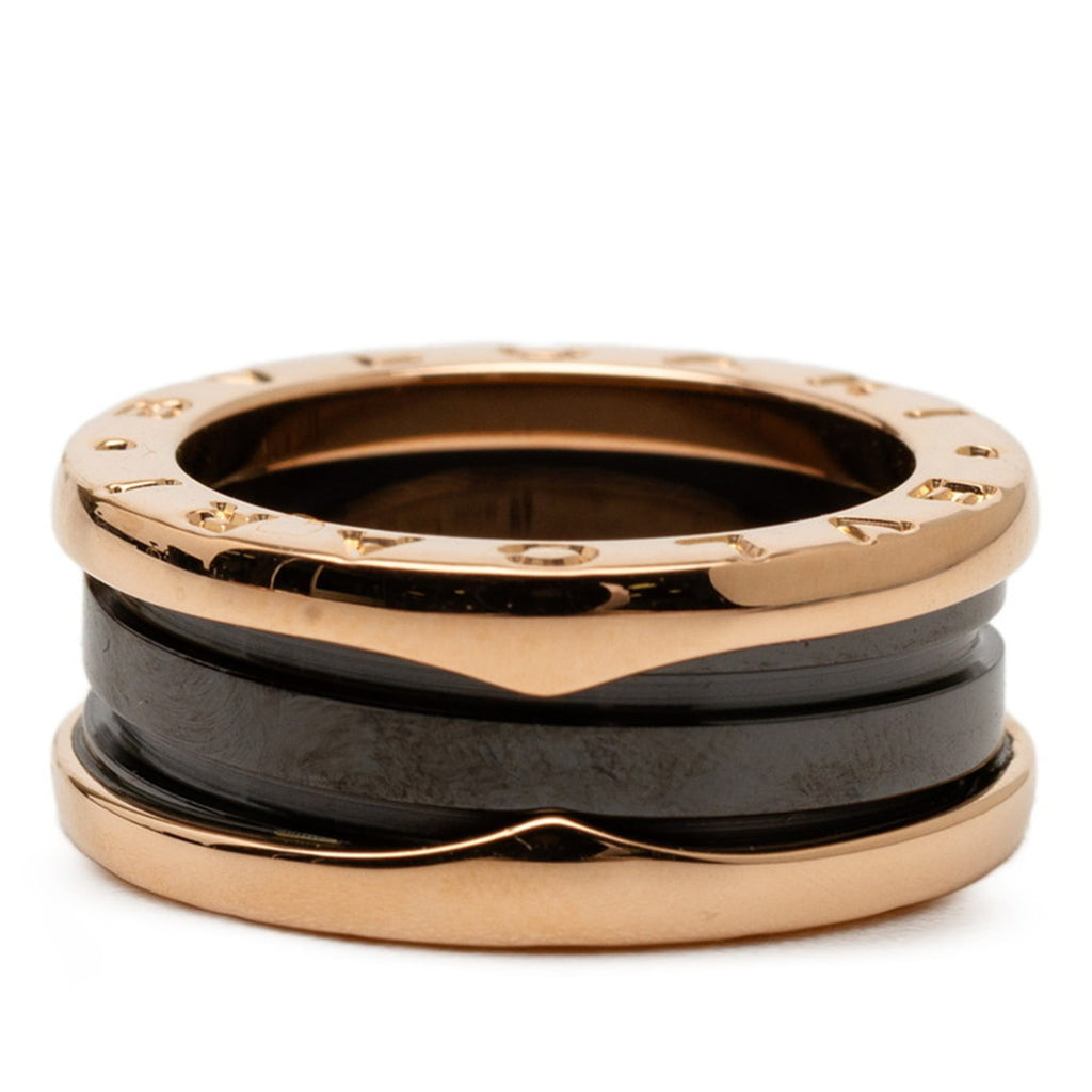 Bvlgari Pink Gold Black Pink Gold (18K) Ceramic Band Ring (Pre-Owned)