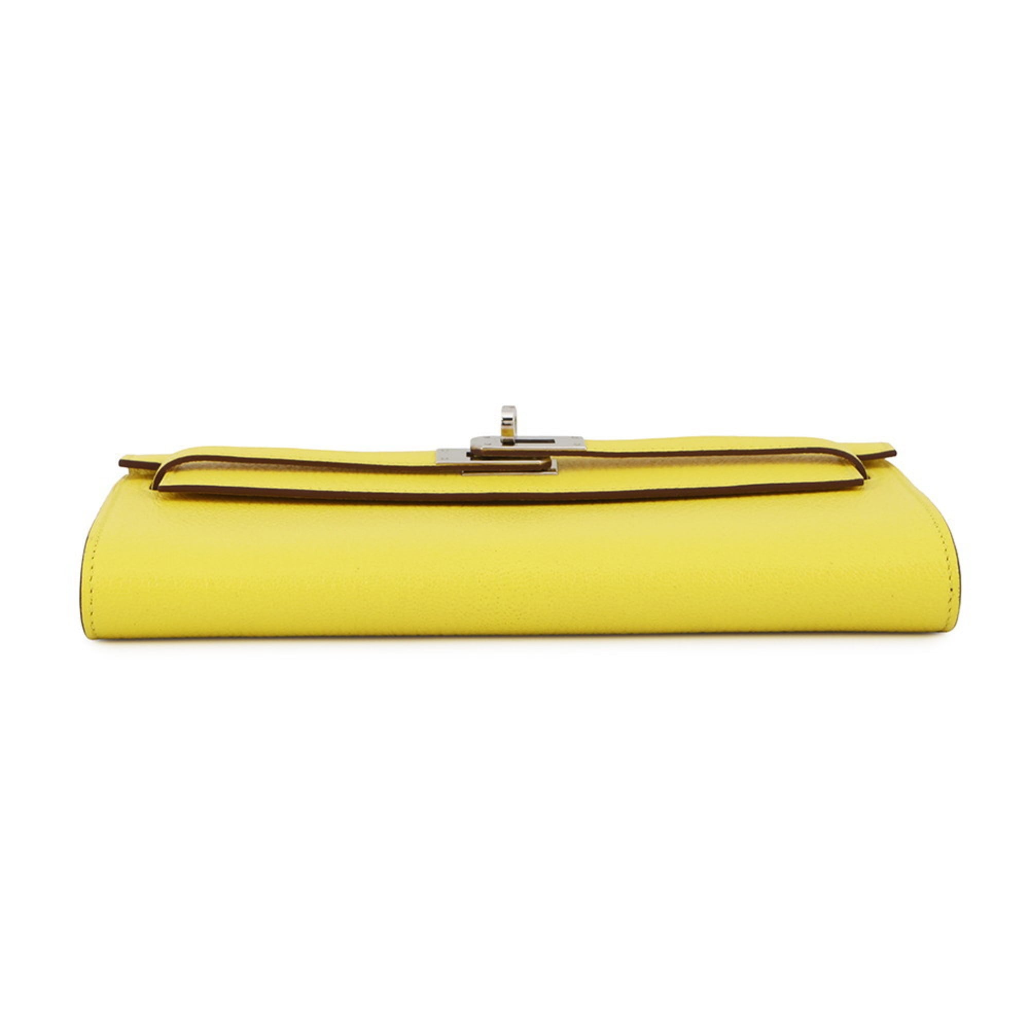 Hermes Kelly Lime Chevre Myzore Leather Chain/Shoulder Wallet (Pre-Owned)