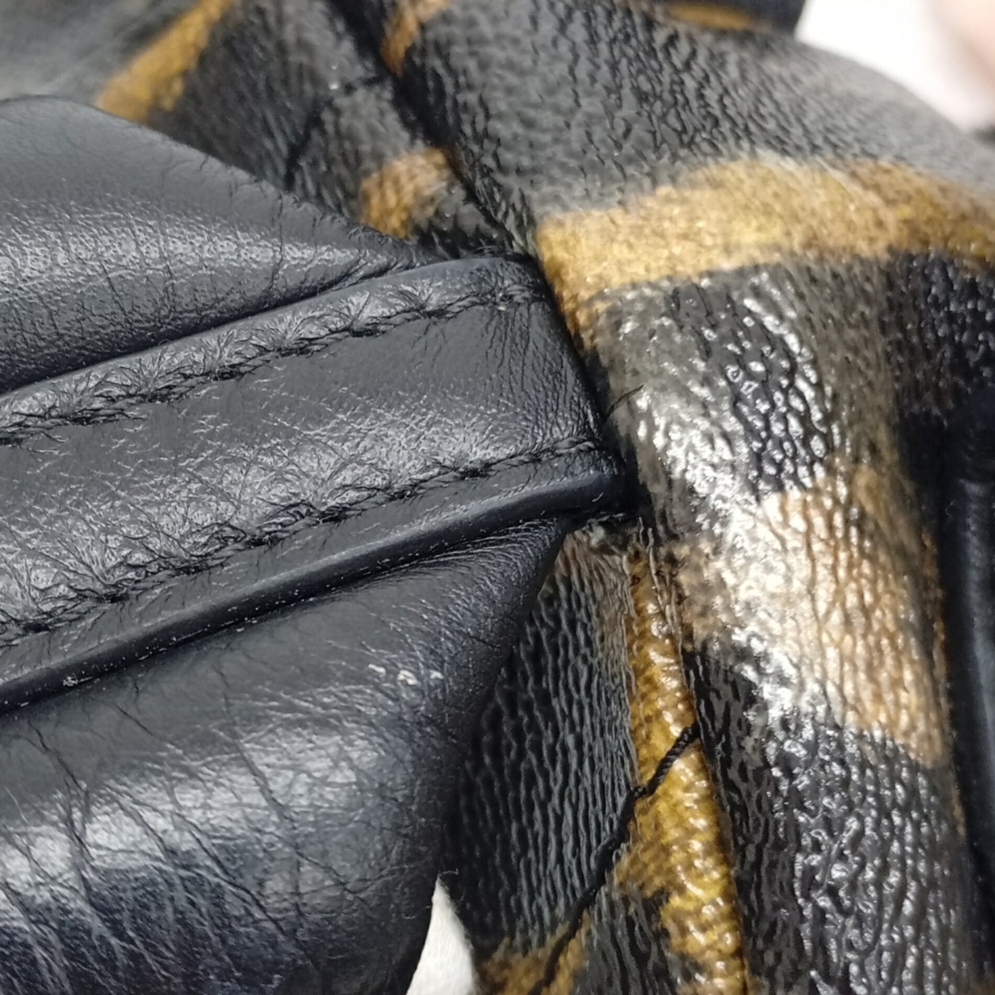 Louis Vuitton Black Brown Leopard Pvc Coated Canvas Leather Backpack (Pre-Owned)