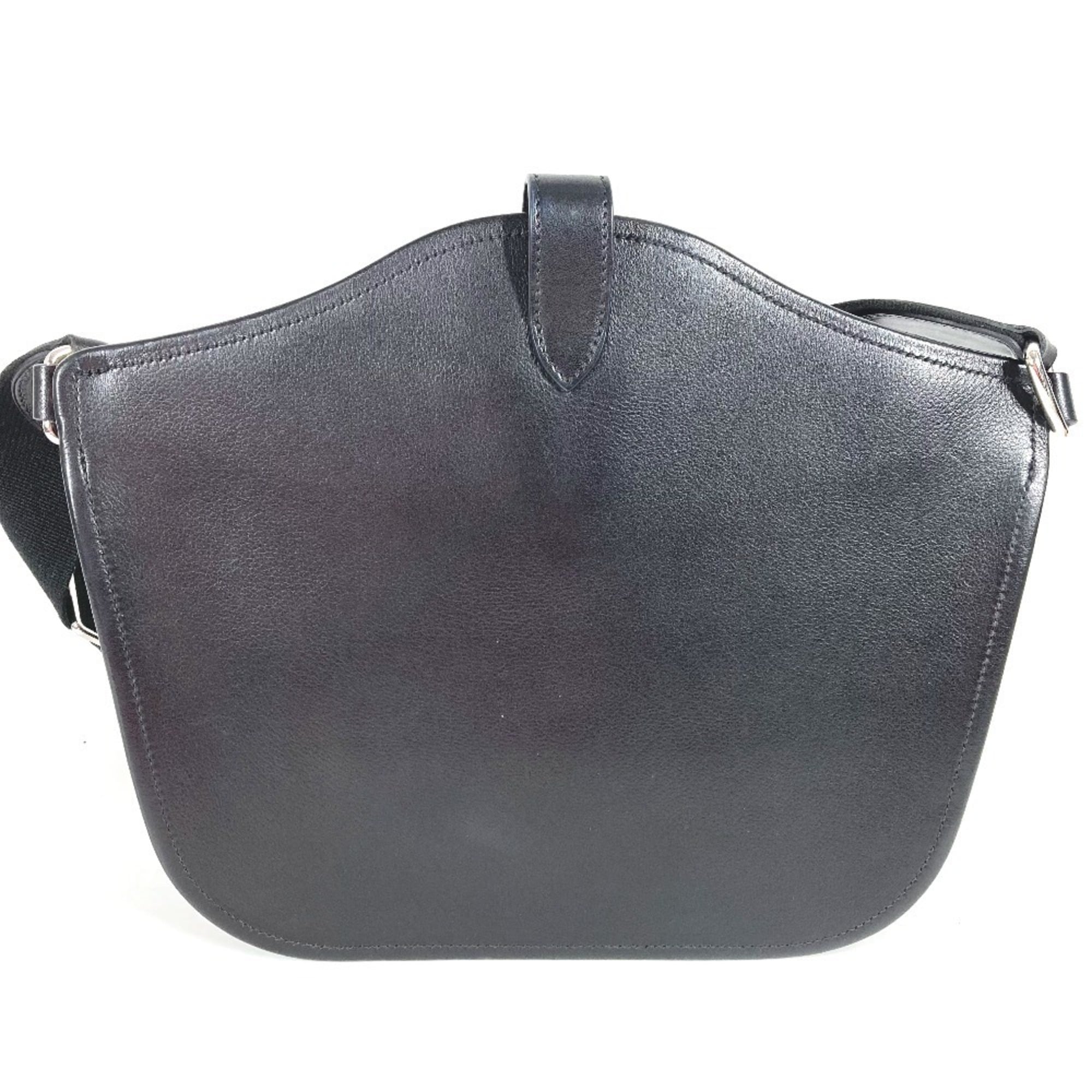 Hermes Black Evergrain Leather Shoulder Bag (Pre-Owned)