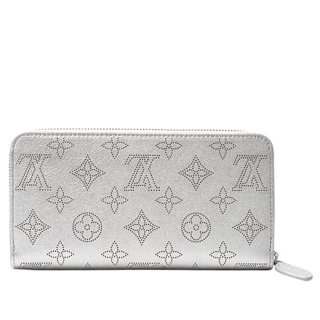 Louis Vuitton Mahina Silver Mahina Leather Long Wallet (Tri-Fold) (Pre-Owned)