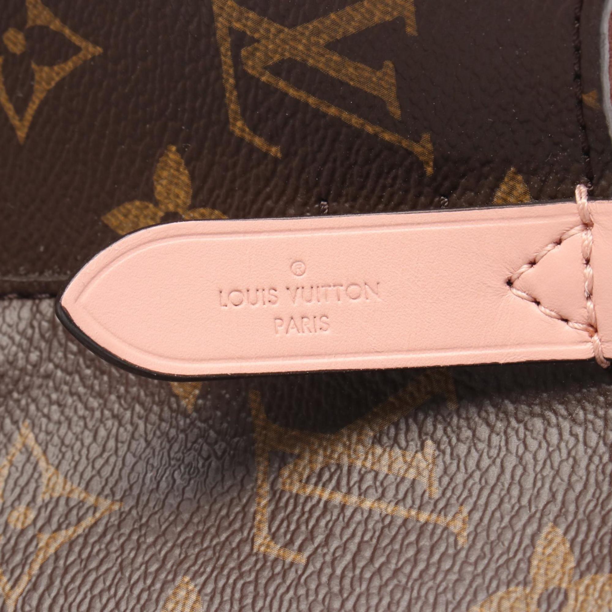 Louis Vuitton Brown Monogram Pink Rose Poudre Coated Canvas Leather Shoulder Bag (Pre-Owned)