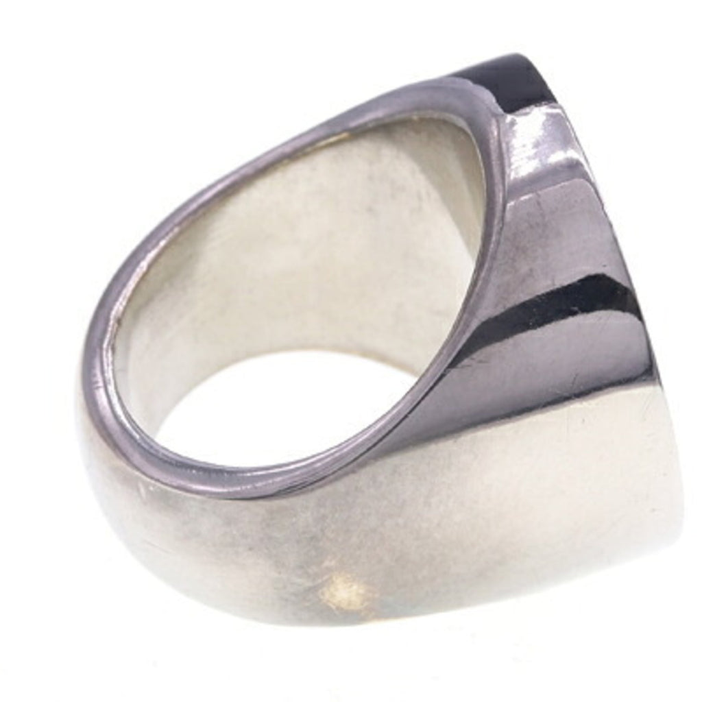 Chanel Silver Metal Band Ring (Pre-Owned)