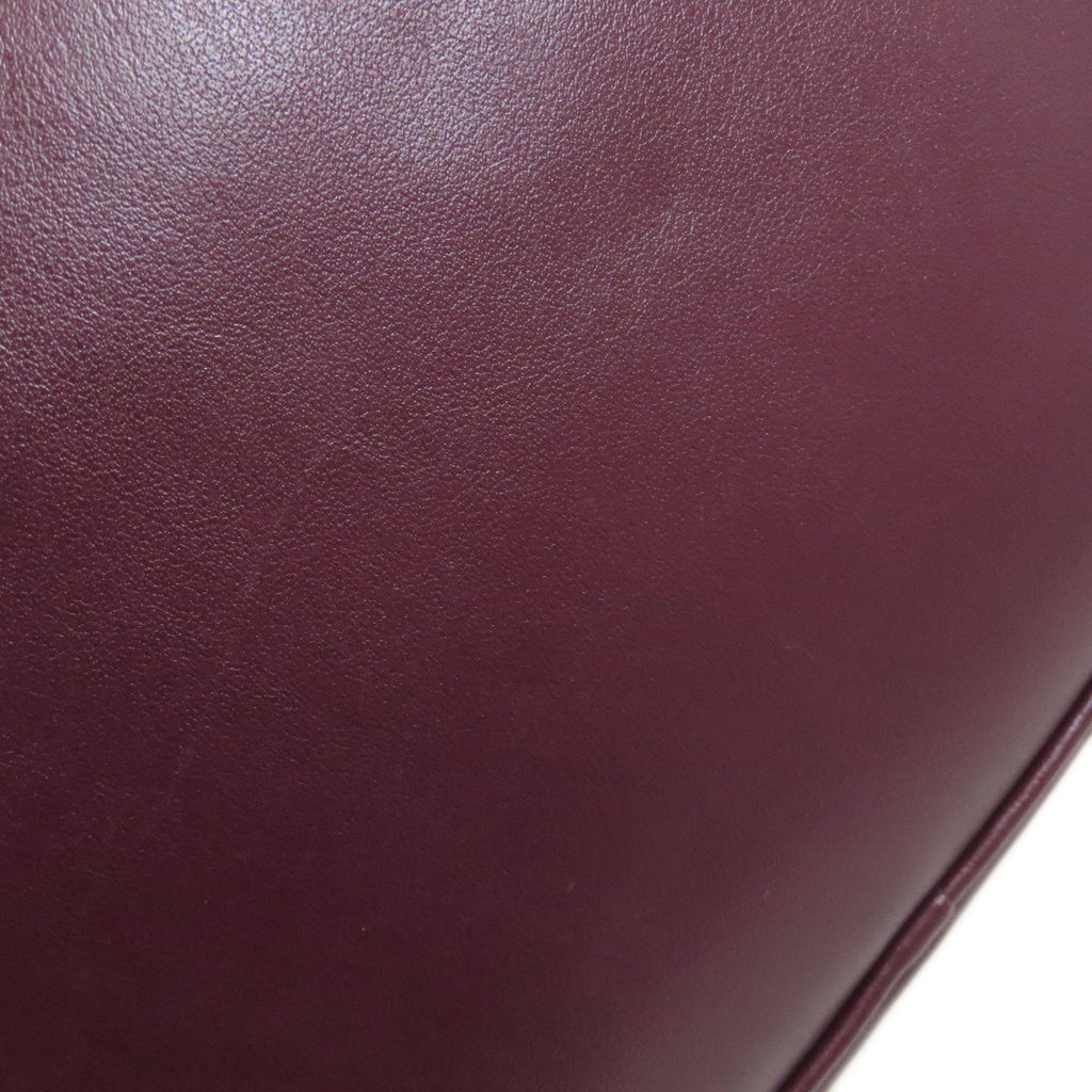 Salvatore Ferragamo Bordeaux Leather Shoulder Bag (Pre-Owned)