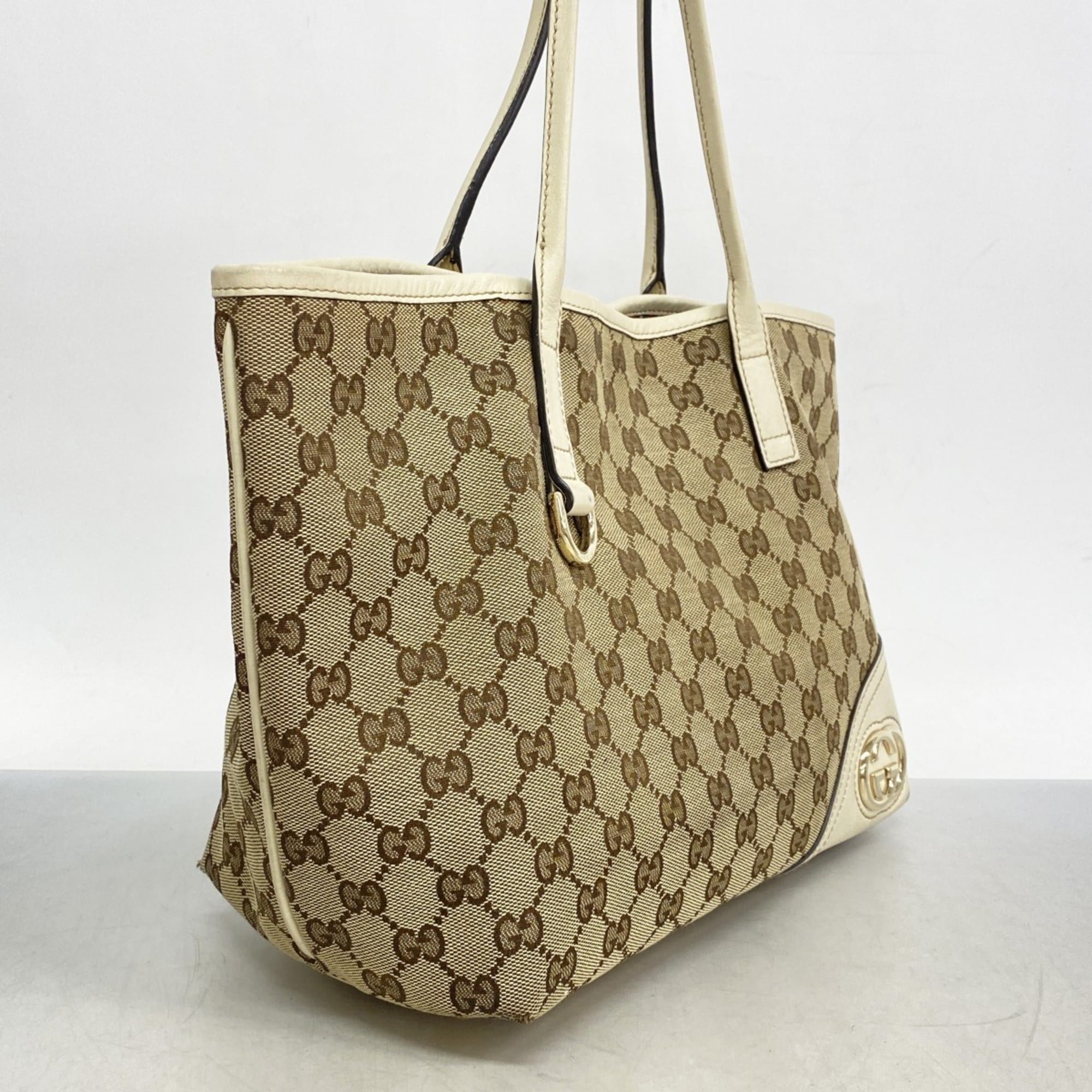 Gucci Brown Canvas Tote Bag (Pre-Owned)