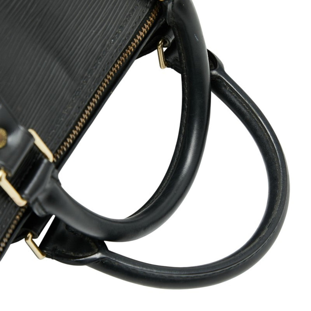 Louis Vuitton Black Noir Leather Boston Bag Handbag (Pre-Owned)
