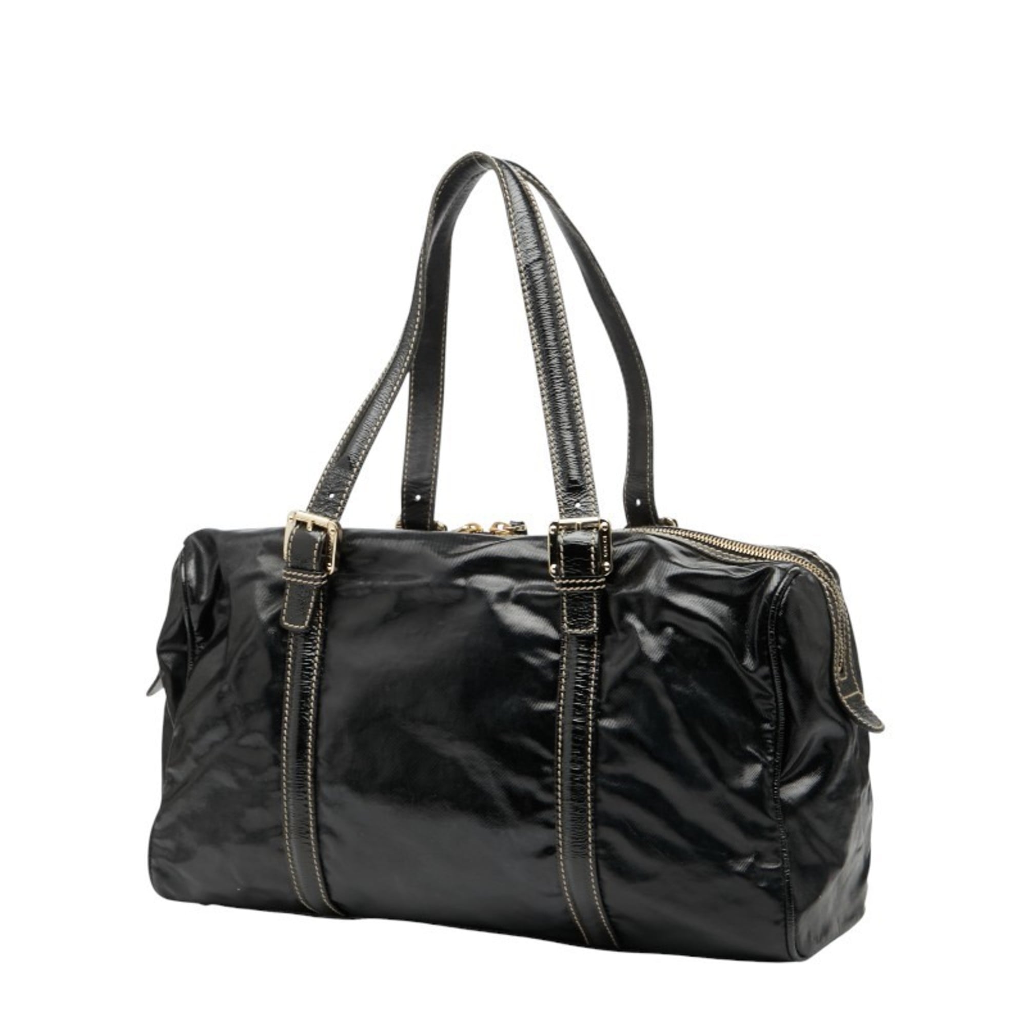 Gucci Black Leather Tote Bag (Pre-Owned)