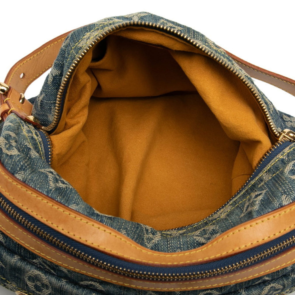 Louis Vuitton Blue Denim Leather Handbag Shoulder Bag (Pre-Owned)