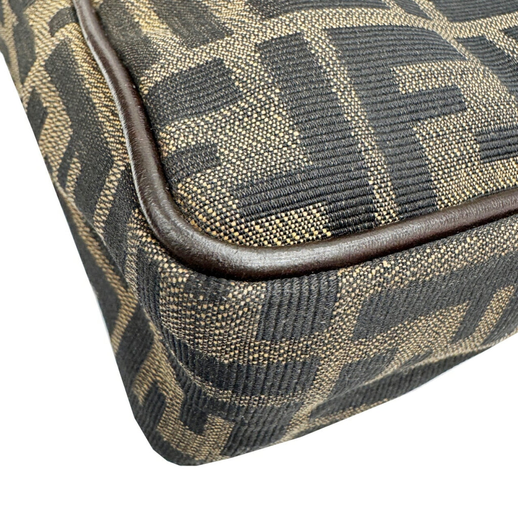 Fendi Brown Canvas Leather Handbag (Pre-Owned)