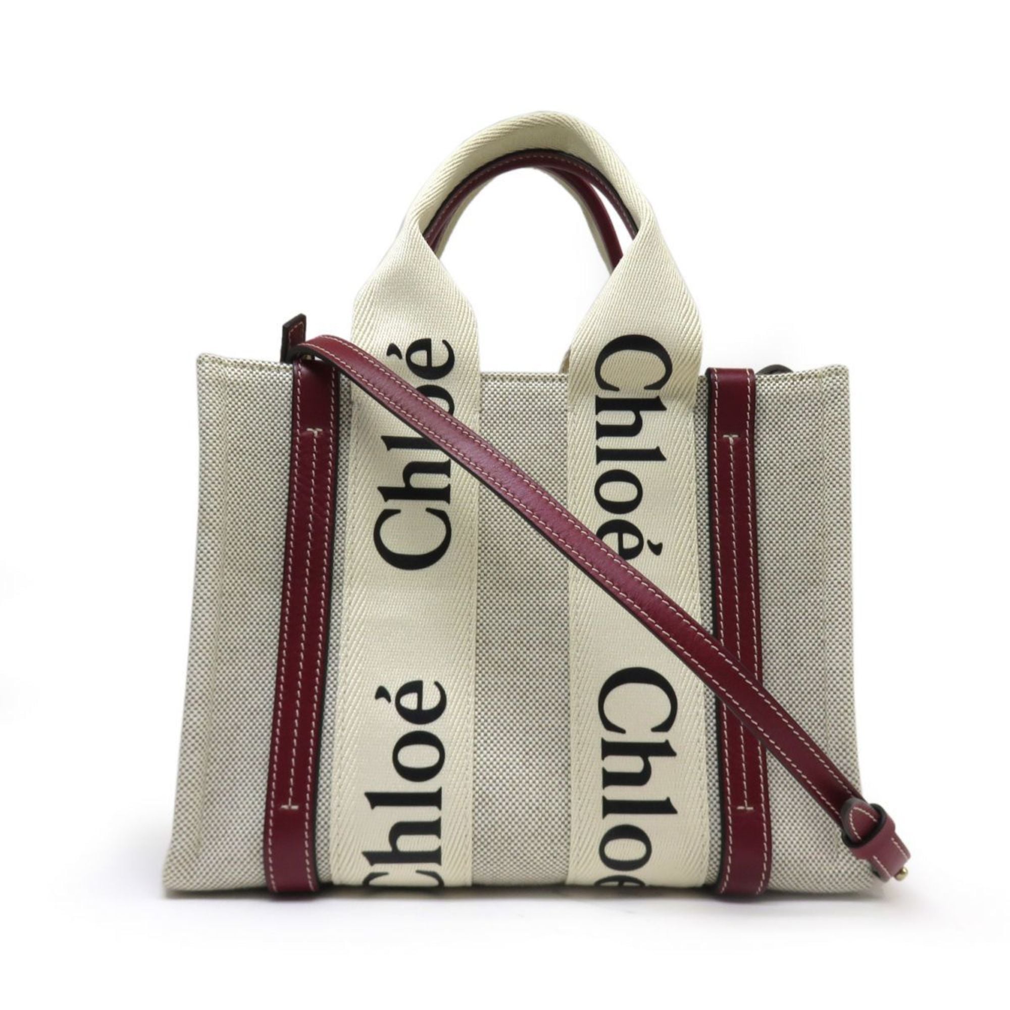 Chloé Beige Red Color Handbag Shoulder Bag (Pre-Owned)