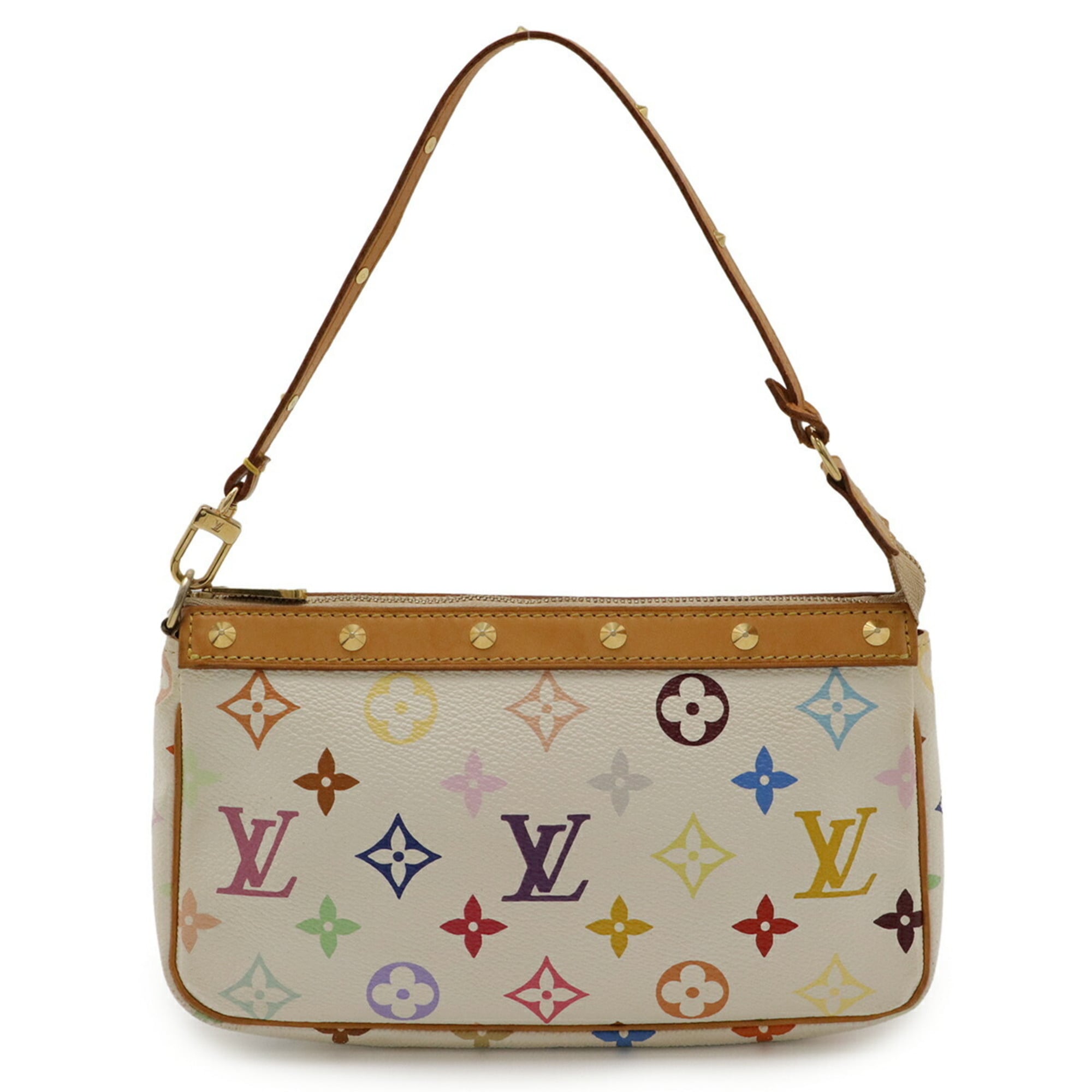Louis Vuitton Monogram Multicolore Blanc Monogram Multicolore Handbag Pochette (Pre-Owned)