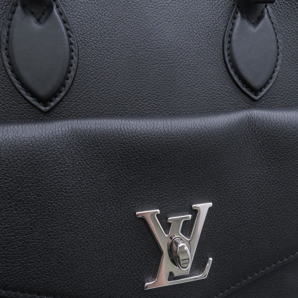Louis Vuitton Black Noir Leather Handbag Shoulder Bag (Pre-Owned)