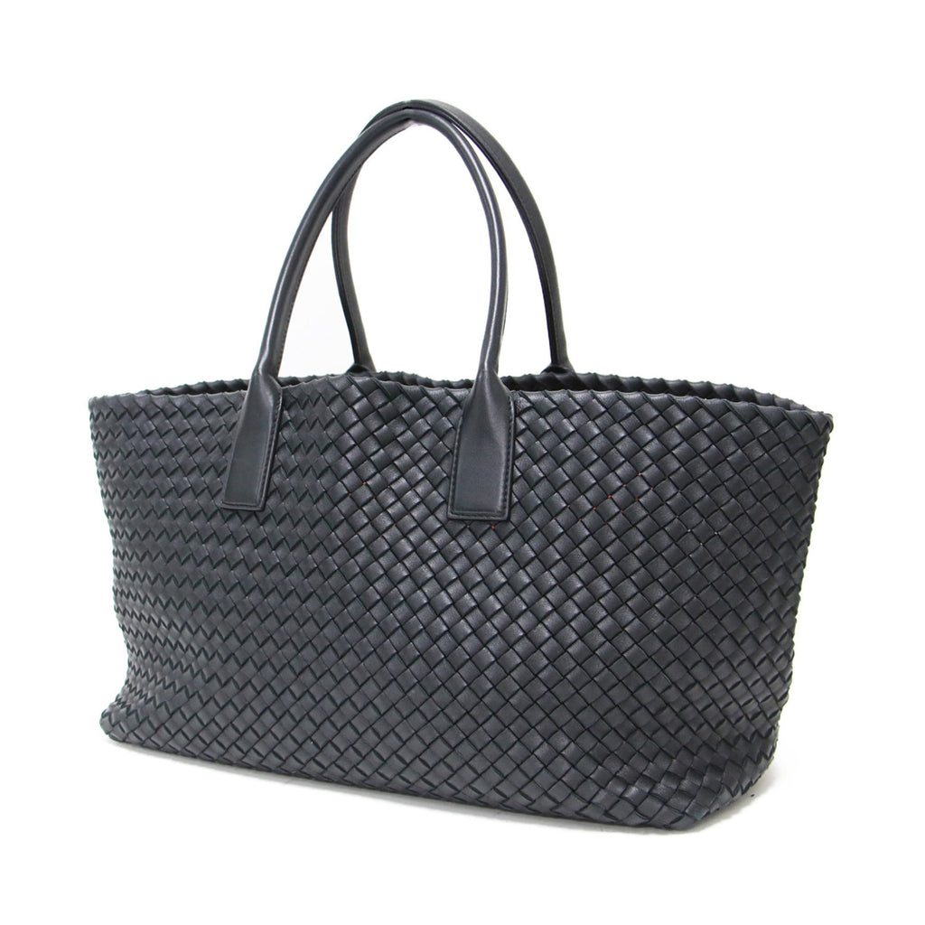 Bottega Veneta Black Intrecciato Handbag Tote Bag (Pre-Owned)