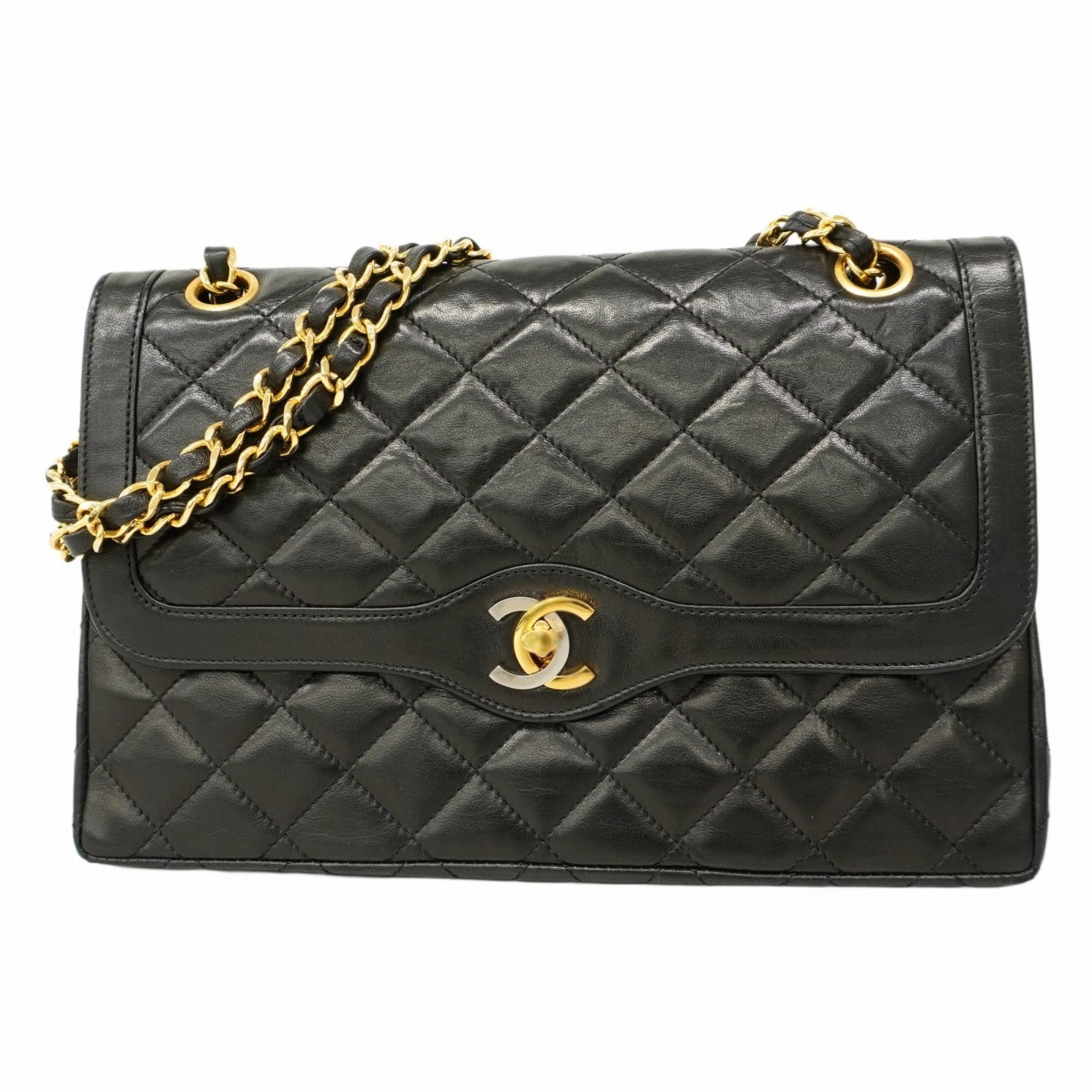 Chanel Black Leather Shoulder Bag (Pre-Owned)