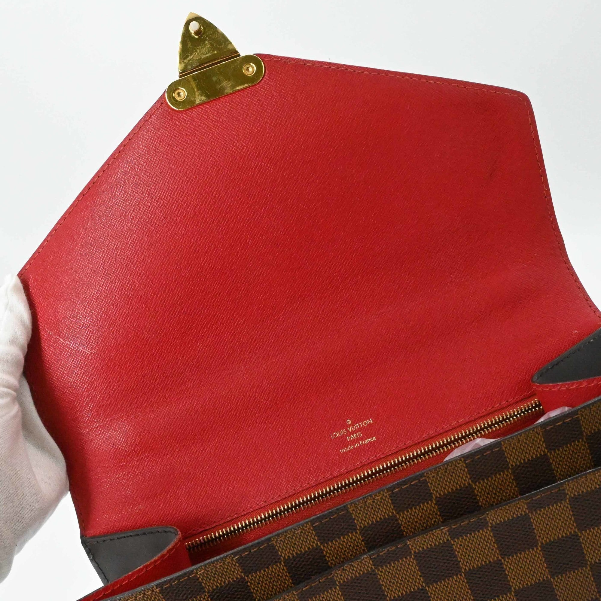 Louis Vuitton Brown Damier Canvas Damier Canvas Leather Handbag (Pre-Owned)