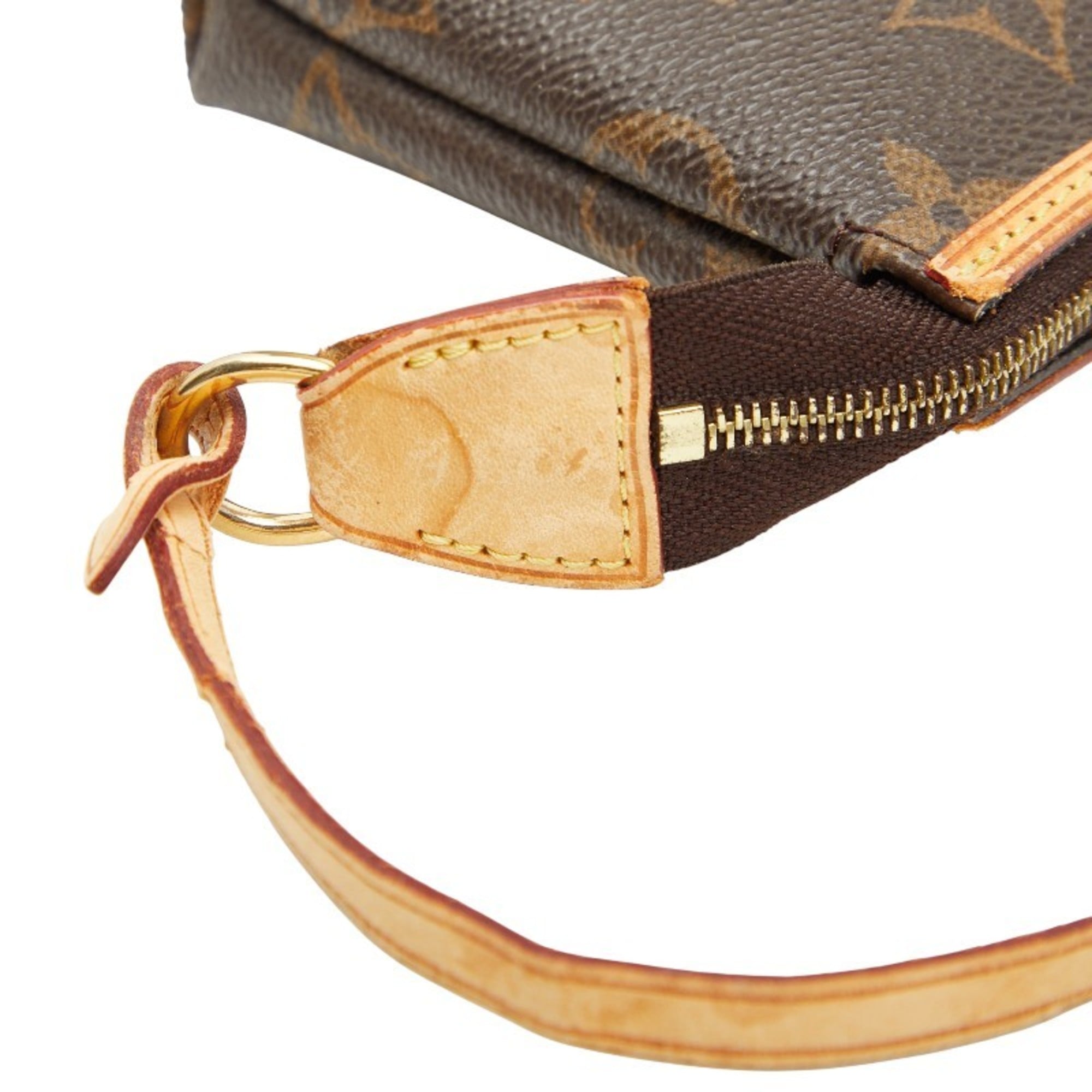 Louis Vuitton Brown Pvc Leather Pochette Pouch (Pre-Owned)