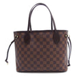 Louis Vuitton Brown Damier Canvas Leather Handbag Tote Bag (Pre-Owned)
