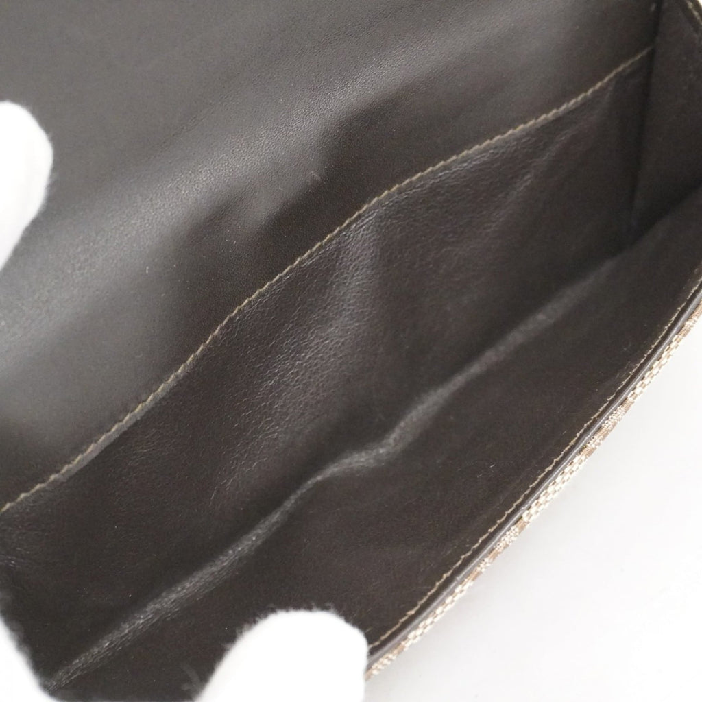 Gucci Brown Canvas Long Wallet (Bi-Fold) (Pre-Owned)