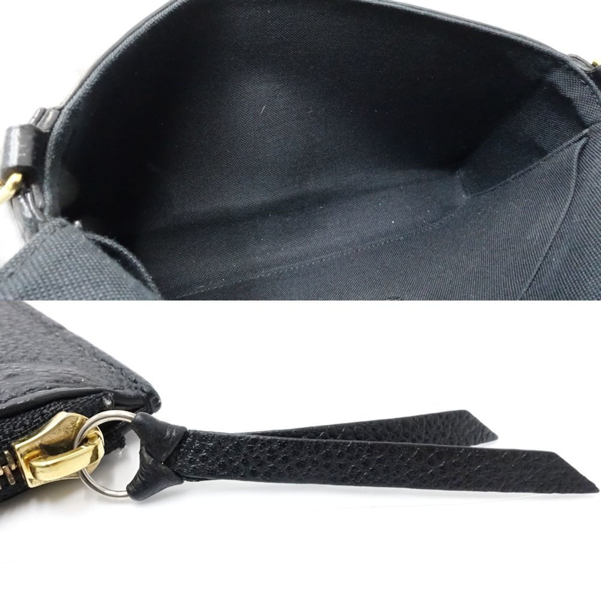 Louis Vuitton Noir Monogram Empreinte Chain/Shoulder Wallet (Pre-Owned)