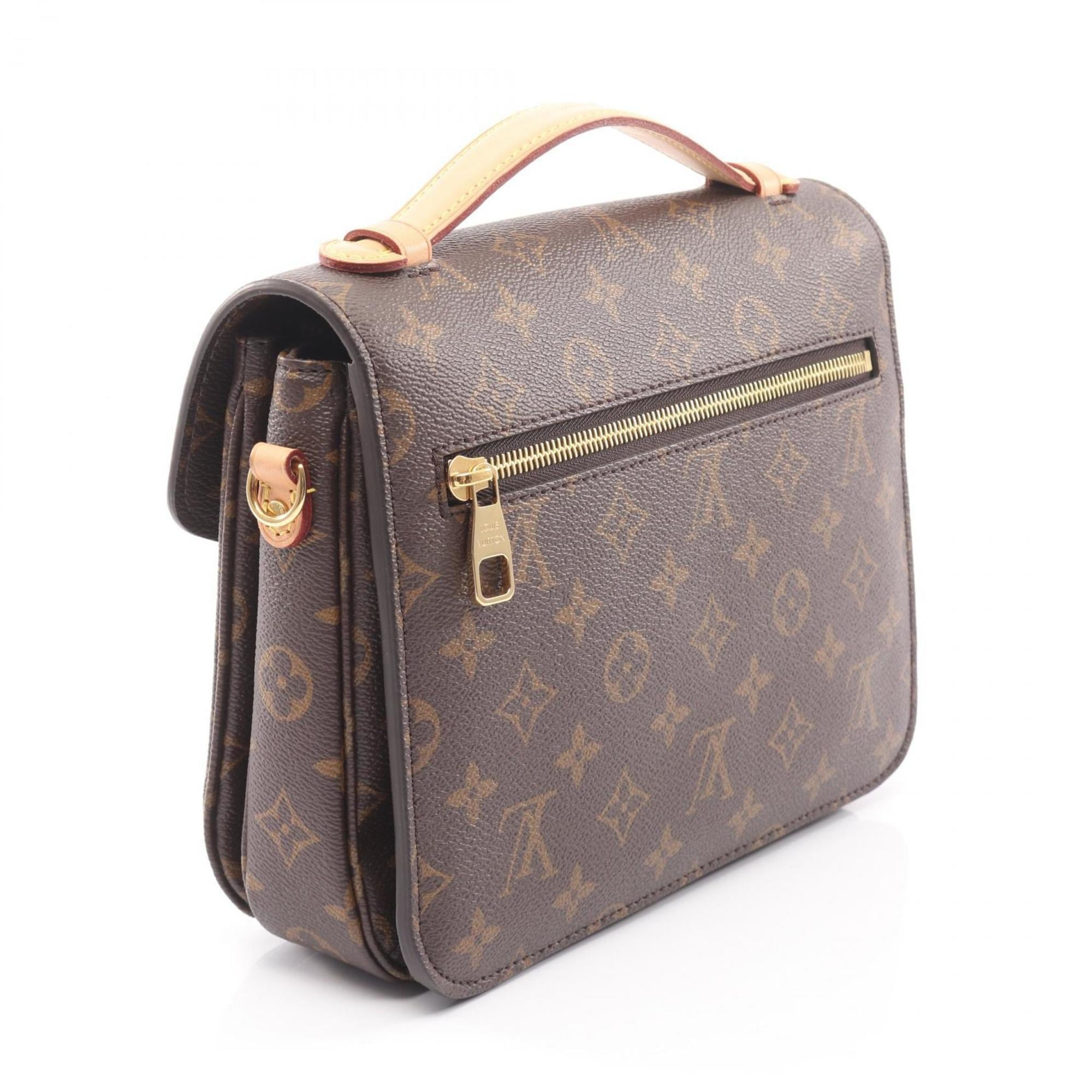 Louis Vuitton Brown Monogram Monogram Leather Handbag Pochette (Pre-Owned)