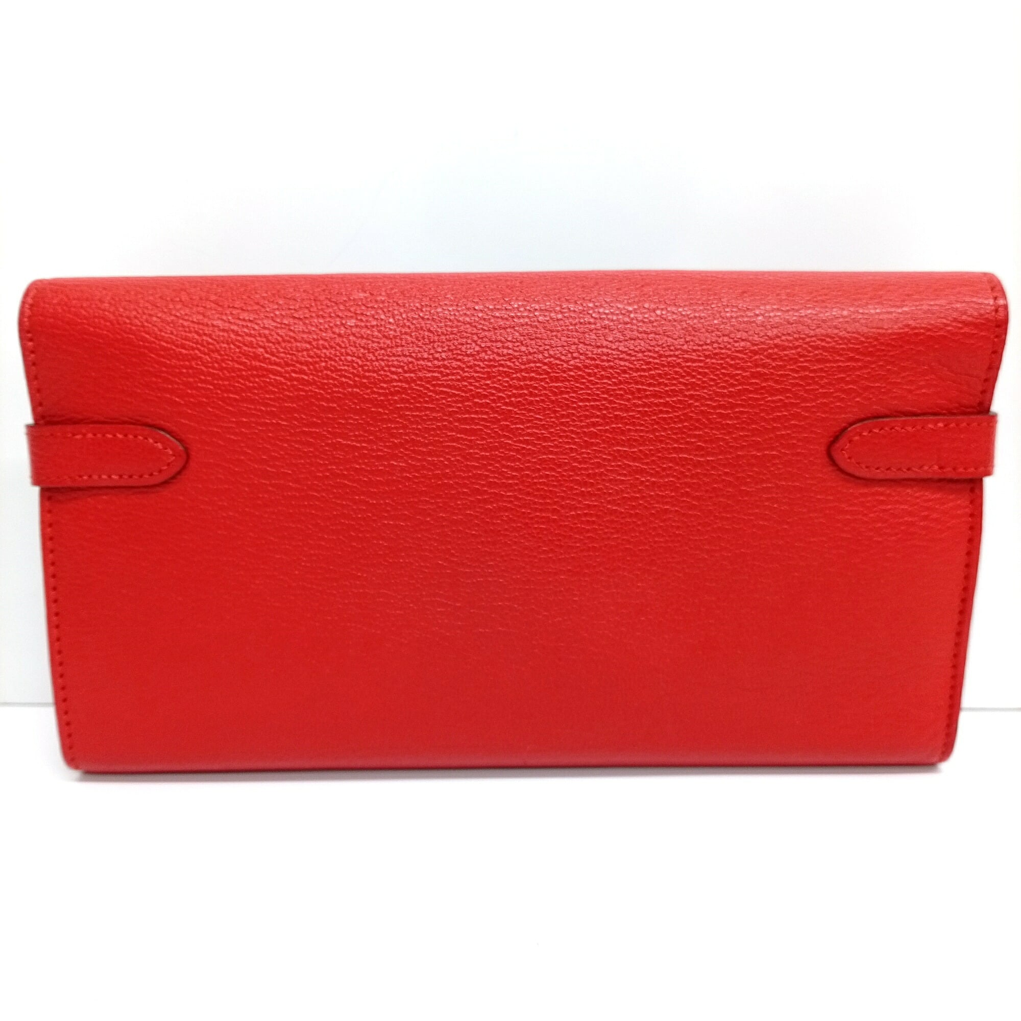 Hermes Red Color Leather Chain/Shoulder Wallet (Pre-Owned)