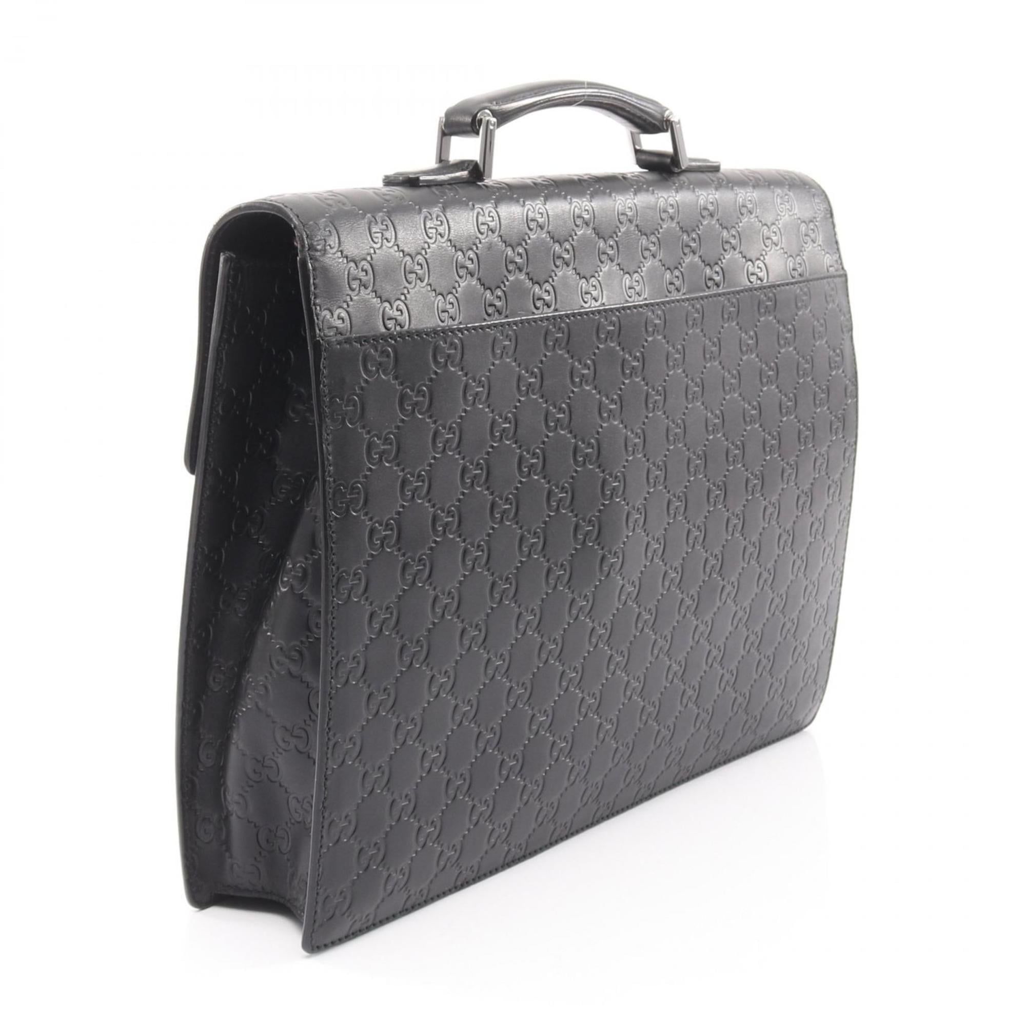 Gucci Black Leather Briefcase (Pre-Owned)