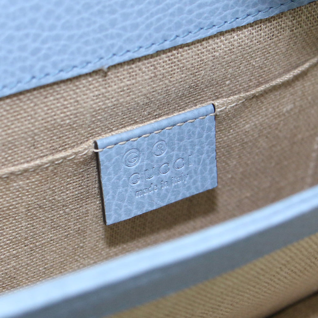 Gucci Blue Leather Shoulder Bag (Pre-Owned)