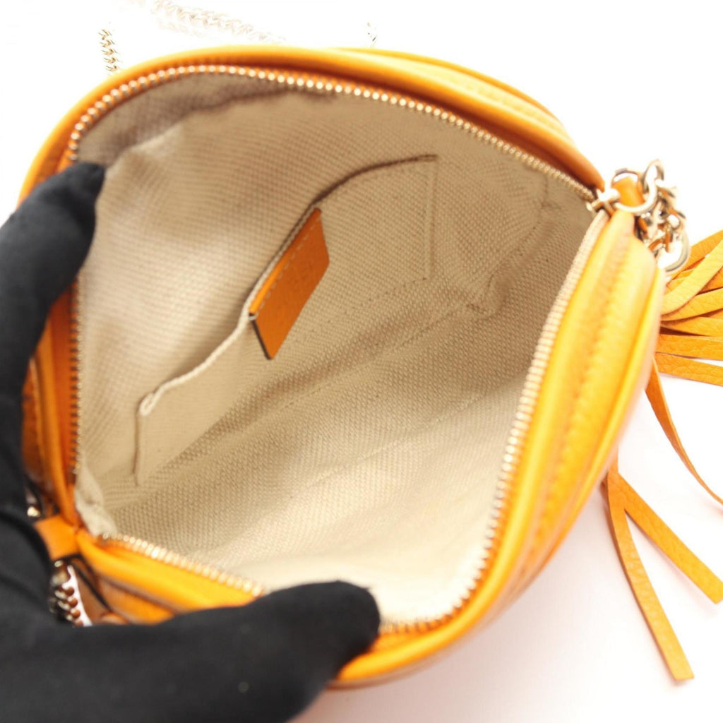 Gucci Orange Leather Shoulder Bag (Pre-Owned)