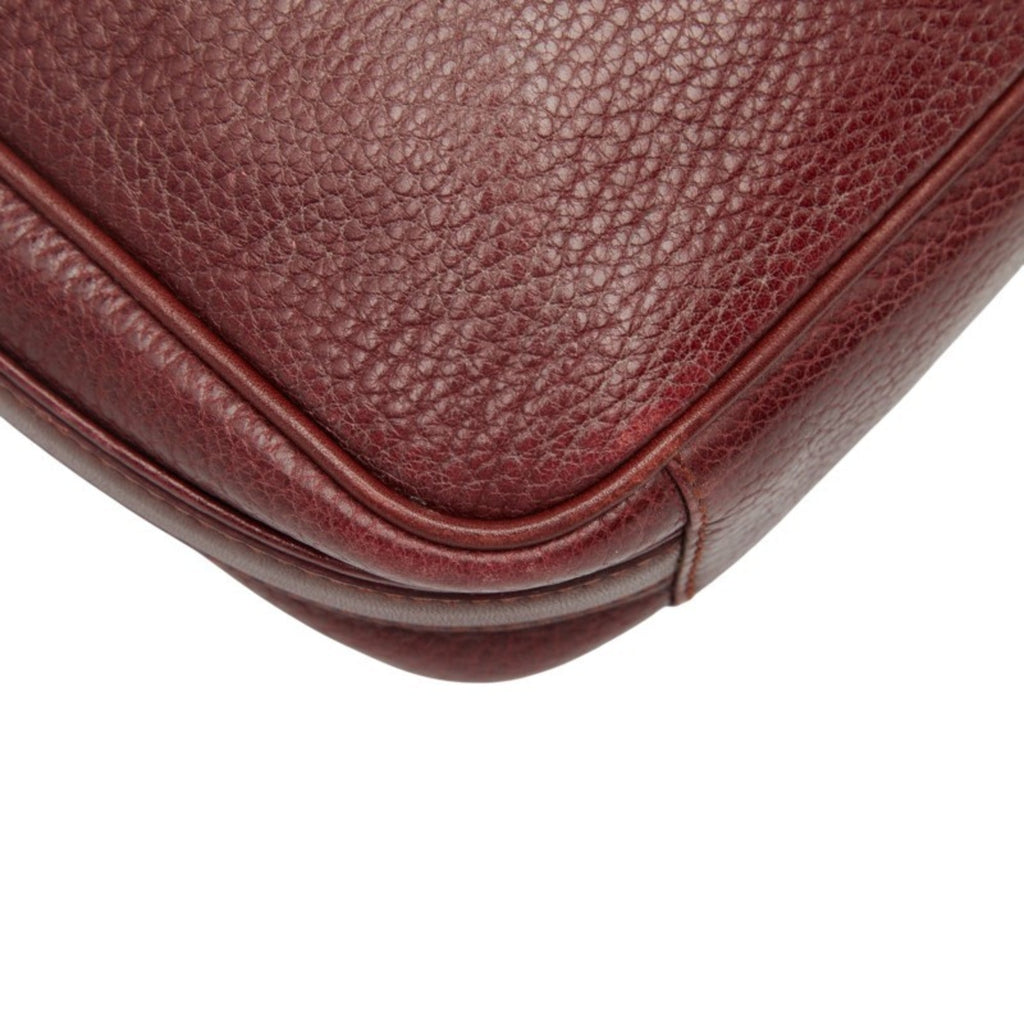 Cartier Bordeaux Wine Red Leather Shoulder Bag (Pre-Owned)