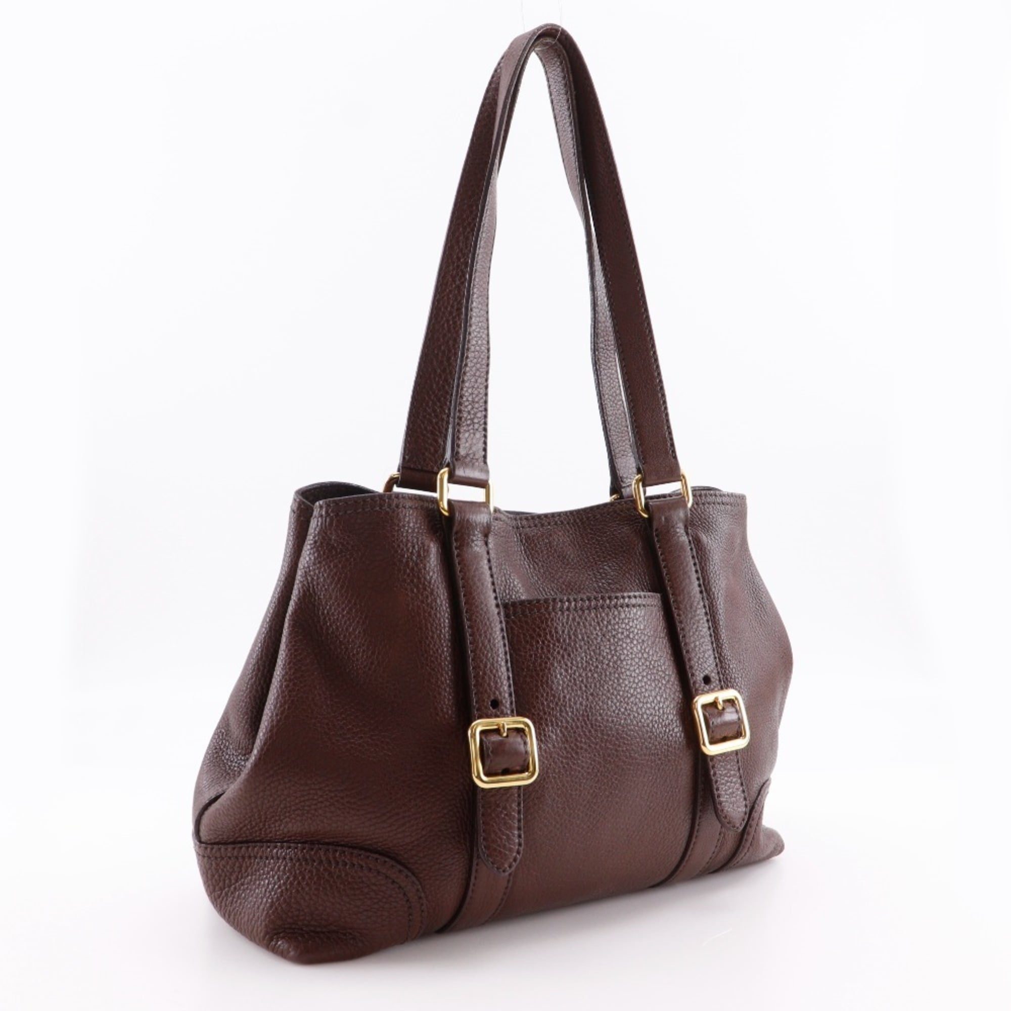 Prada Brown Leather Tote Bag (Pre-Owned)