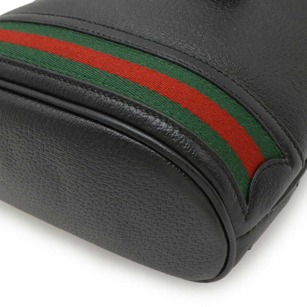 Gucci Ophidia Black Leather Handbag (Pre-Owned)