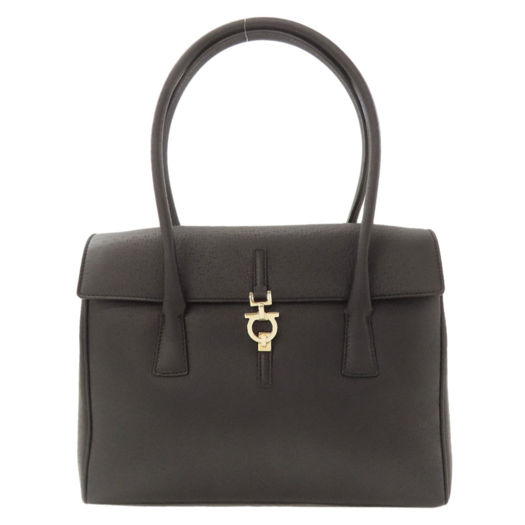 Salvatore Ferragamo Black Leather Handbag (Pre-Owned)